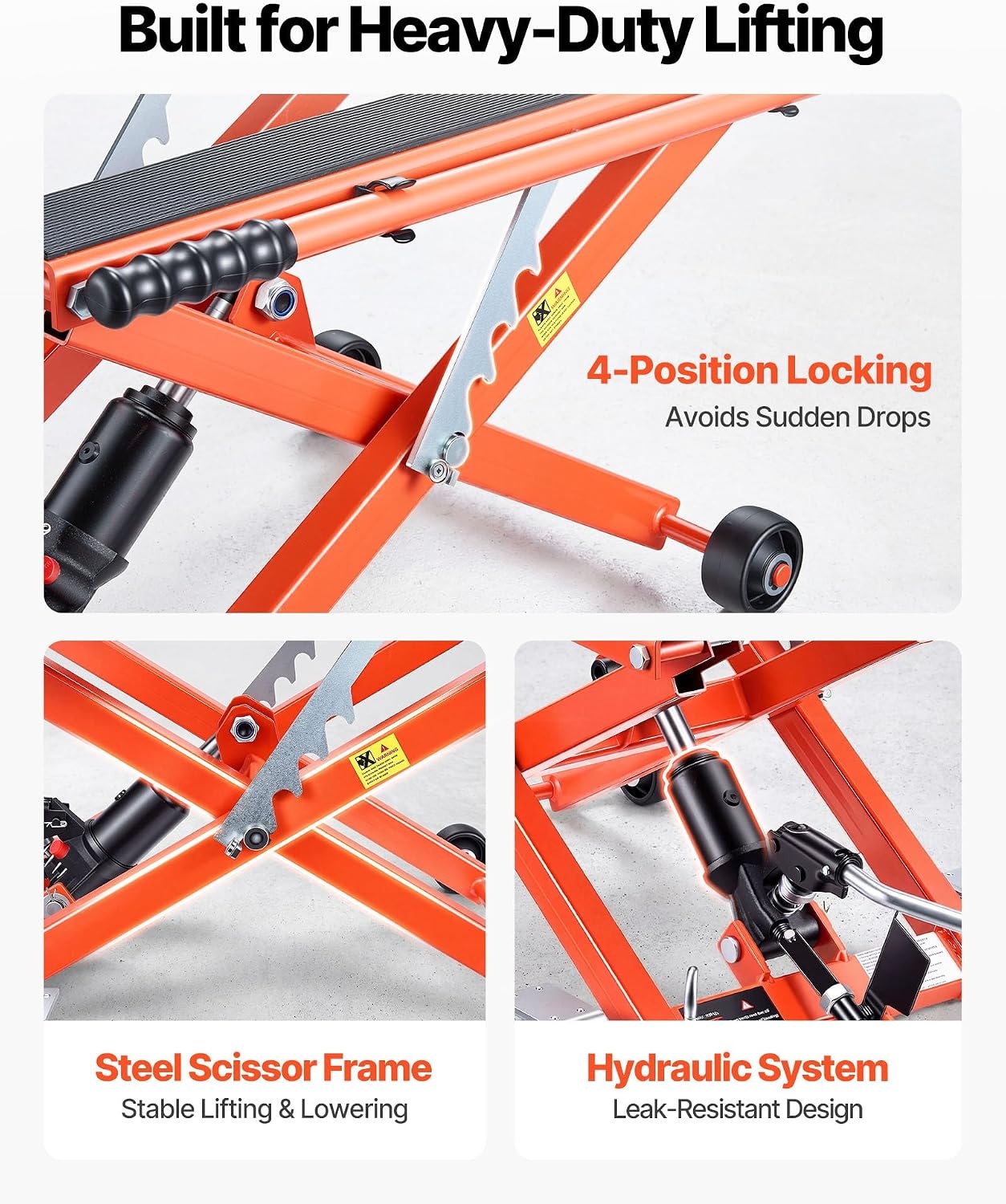 image:imageVEVOR Motorcycle Lift 1100lbs ATV Scissor Lift Jack with Dolly amp Hand Crank Garage Repair Center Hoist Crank Stand with Wide Deck and Tool Tray for Street Bikes Cruiser Bikes Touring Motorcycles Garage Repair Center Hoist Crank Stand with Wide Deck and Tool Tray for Street Bikes Cruiser Bikes Touring Motorcycles1100 lbsHydraulicwith 6 Wheels