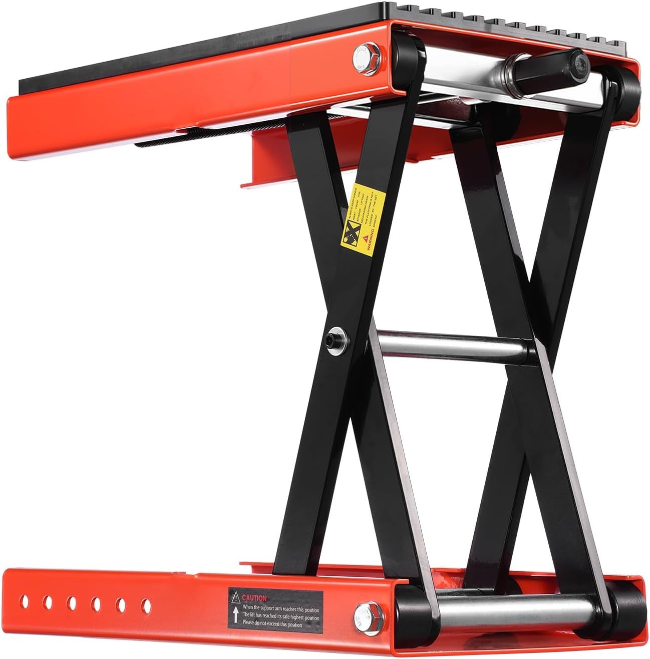 image:imageVEVOR Motorcycle Lift 1100lbs ATV Scissor Lift Jack with Dolly amp Hand Crank Garage Repair Center Hoist Crank Stand with Wide Deck and Tool Tray for Street Bikes Cruiser Bikes Touring Motorcycles Garage Repair Center Hoist Crank Stand with Wide Deck and Tool Tray for Street Bikes Cruiser Bikes Touring Motorcycles1200 lbsScissorwith Ratchet and Crank