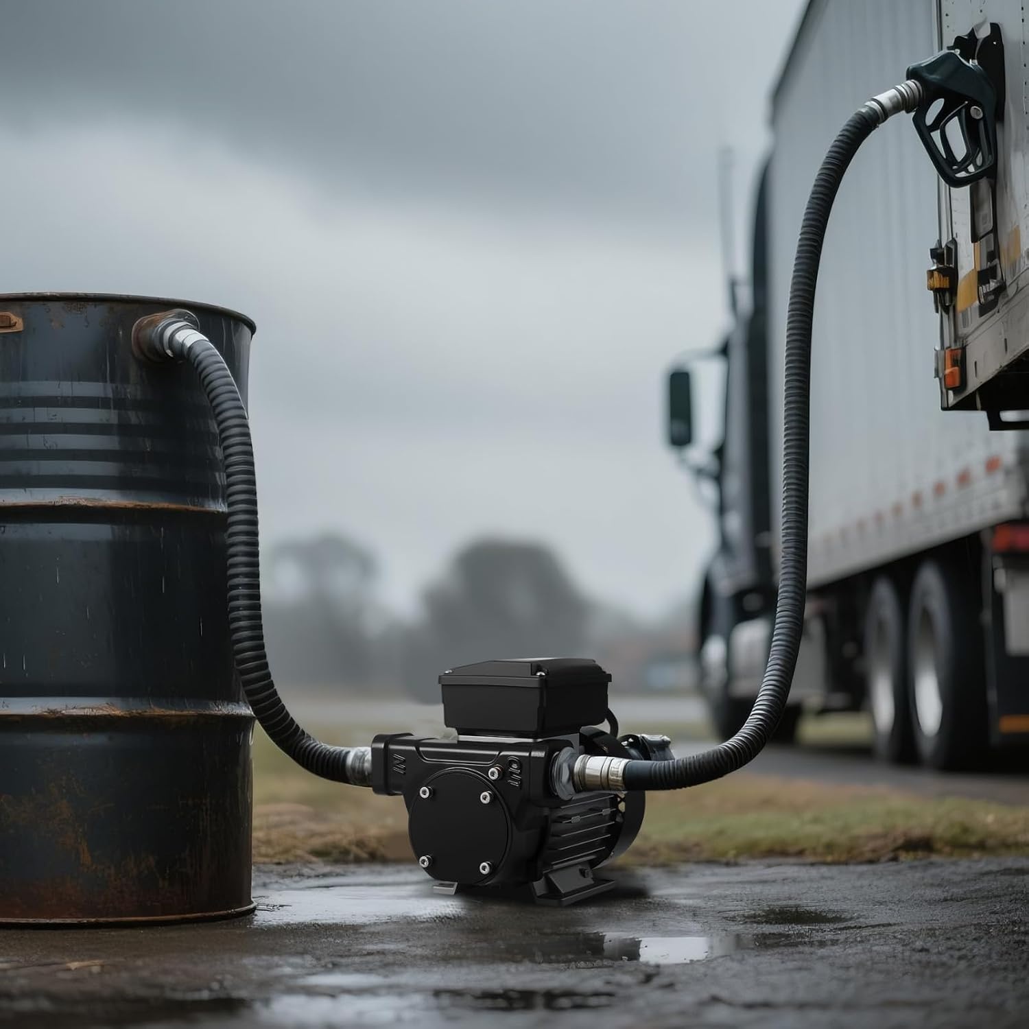 image:imageVEVOR Oil Transfer Pump 110V 16 GPM 60 Lmin AC Electric Fuel Transfer Pump for Diesel Kerosene Biodiesel 8 ft24 m Max Suction Lift 45 ft137 m Max Lift for Vehicles Construction Sites Farms
