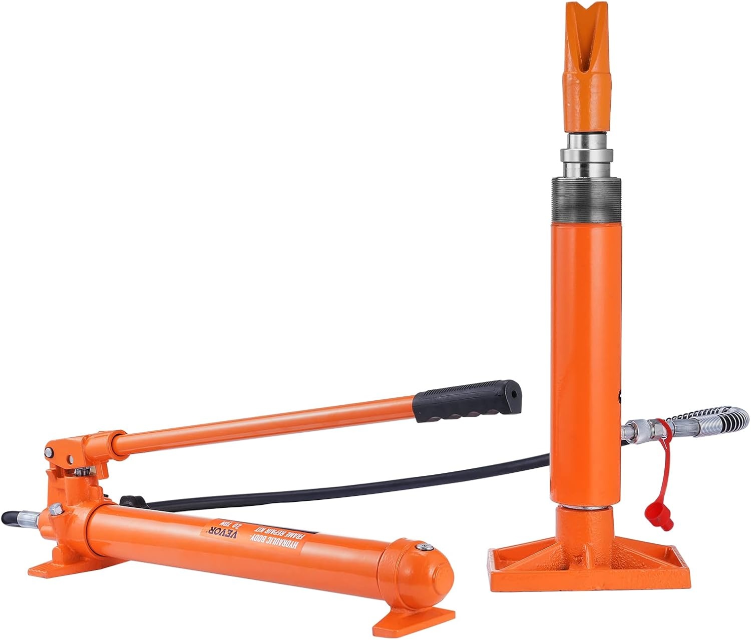 image:imageVEVOR Porta Power Kit 12 Ton Load Portable Hydraulic Jack with 46 ft Extended Oil Hose Long Handle Design Auto Body Frame Repair Kit with Portable Storage Case for Car Repair Truck Farm20 Ton