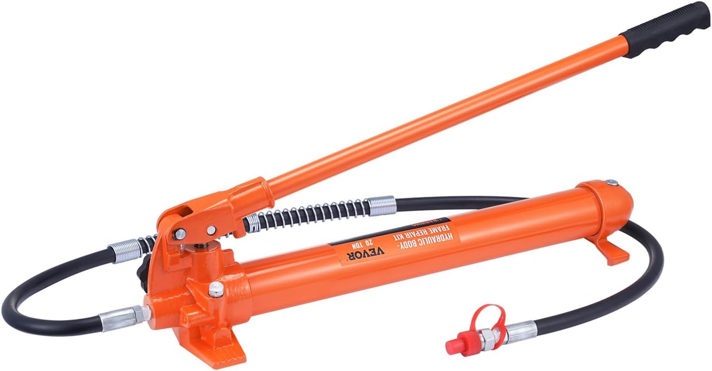 image:imageVEVOR Porta Power Kit 12 Ton Load Portable Hydraulic Jack with 46 ft Extended Oil Hose Long Handle Design Auto Body Frame Repair Kit with Portable Storage Case for Car Repair Truck Farm20 Ton
