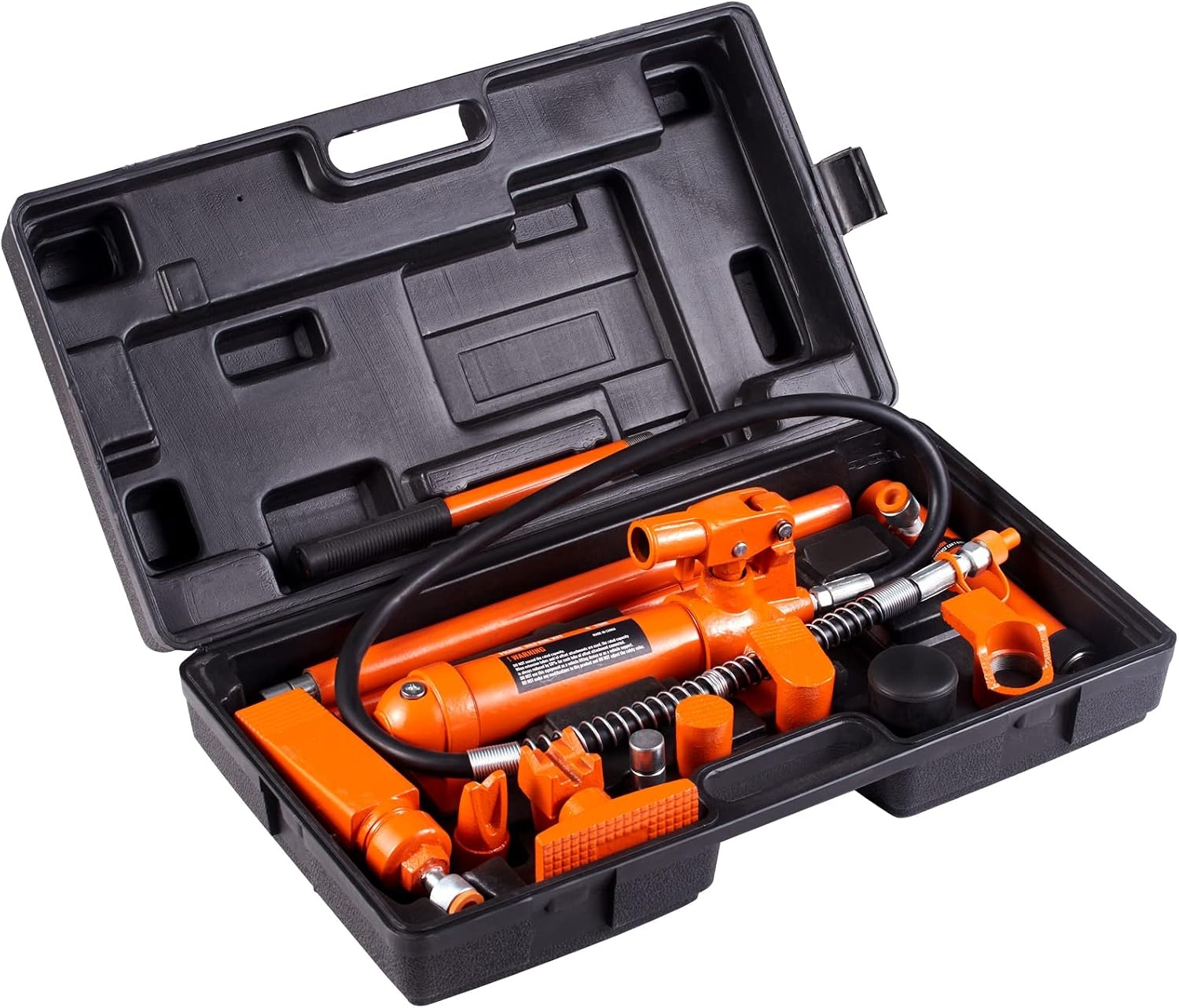 image:imageVEVOR Porta Power Kit 12 Ton Load Portable Hydraulic Jack with 46 ft Extended Oil Hose Long Handle Design Auto Body Frame Repair Kit with Portable Storage Case for Car Repair Truck Farm4 Ton