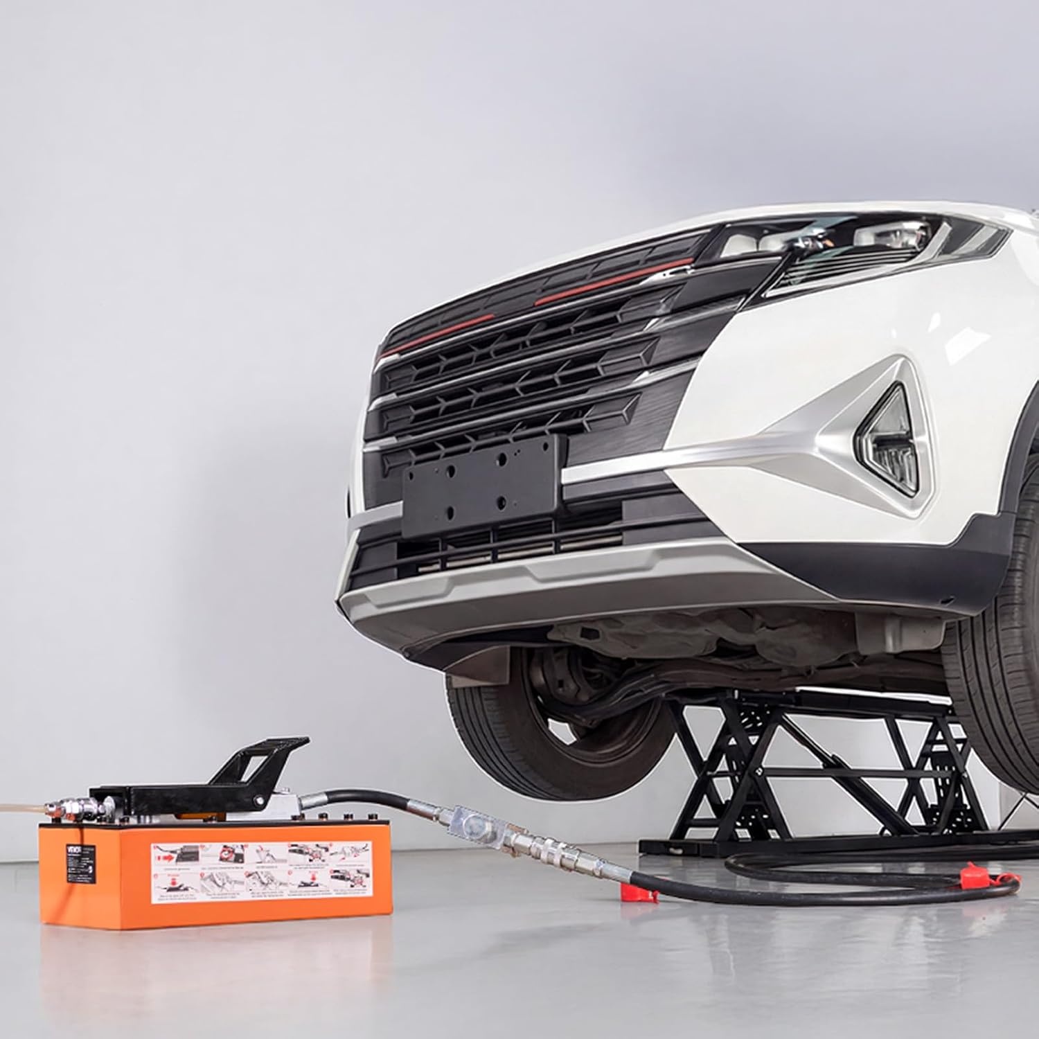 image:imageVEVOR Portable Car Lift 4400 lbs Capacity Heavy Duty Steel Quick Lift with 23 Max Height Adjustable Width and Wheels Manual Lifting for Cars Compact SUVs Mini Trucks Home Garage or Shop Use7000LBSUpgrade Electric Pneumatic Pump