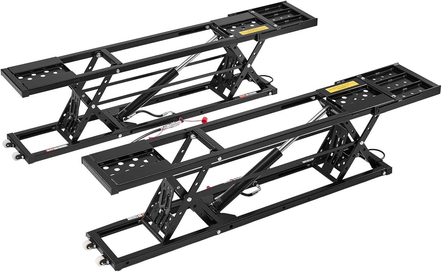 image:imageVEVOR Portable Car Lift 4400 lbs Capacity Heavy Duty Steel Quick Lift with 23 Max Height Adjustable Width and Wheels Manual Lifting for Cars Compact SUVs Mini Trucks Home Garage or Shop Use5000LBSUpgrade Electric Pneumatic Pump