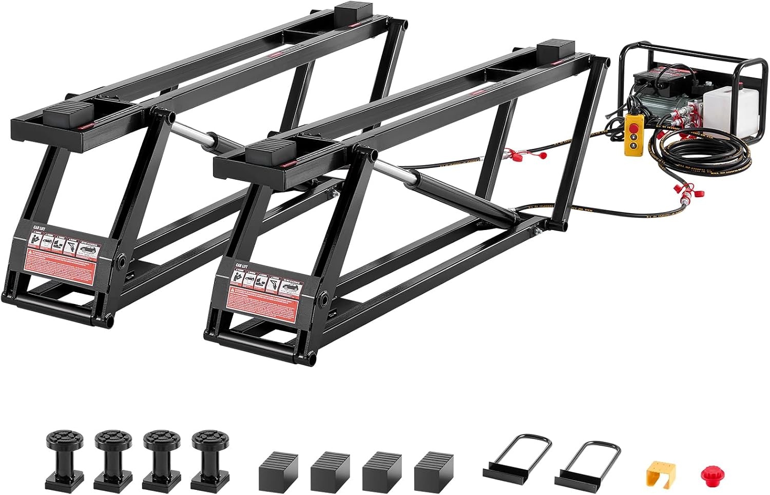 image:imageVEVOR Portable Car Lift 4400 lbs Capacity Heavy Duty Steel Quick Lift with 23 Max Height Adjustable Width and Wheels Manual Lifting for Cars Compact SUVs Mini Trucks Home Garage or Shop Use7000LBSElectrohydraulicmodel 2