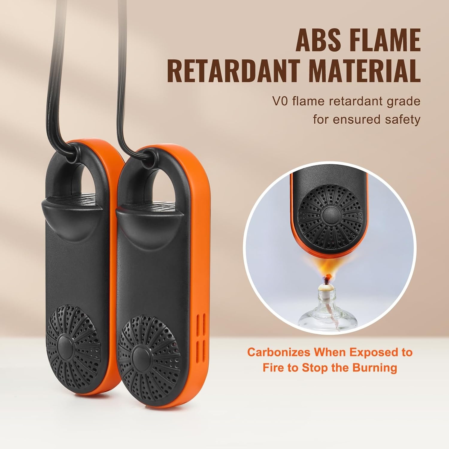 image:imageVEVOR Portable Shoe Dryer Electric Boot Dryer Deodorized Boot WarmersDryer with Quick amp Even Drying for Cotton Slippers Snow Boots Leather Shoes Canvas Shoes Socks Black amp Orange4 Tubes Plus