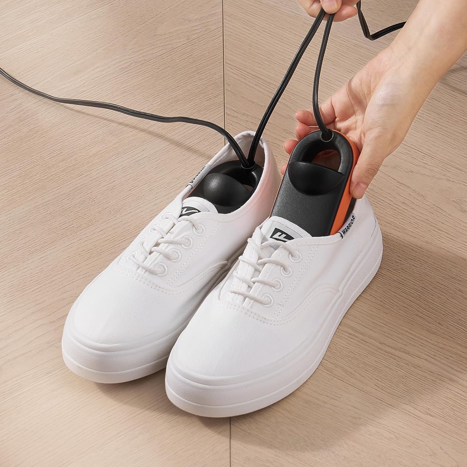 image:imageVEVOR Portable Shoe Dryer Electric Boot Dryer Deodorized Boot WarmersDryer with Quick amp Even Drying for Cotton Slippers Snow Boots Leather Shoes Canvas Shoes Socks Black amp Orange4 Tubes Plus