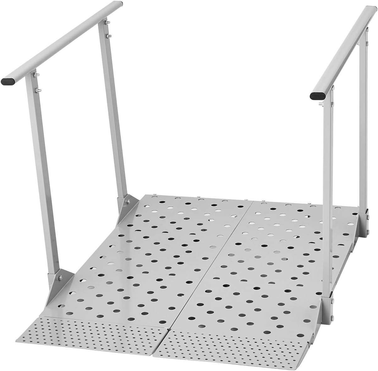 image:imageVEVOR Portable Wheelchair Ramp 5FT NonSlip Aluminum Folding Handicap Ramp Door Threshold Ramps for Wheelchair for HomeWheel Chair Ramp Steps Cars Scooter Cart Curbs Stairs449W x 335L