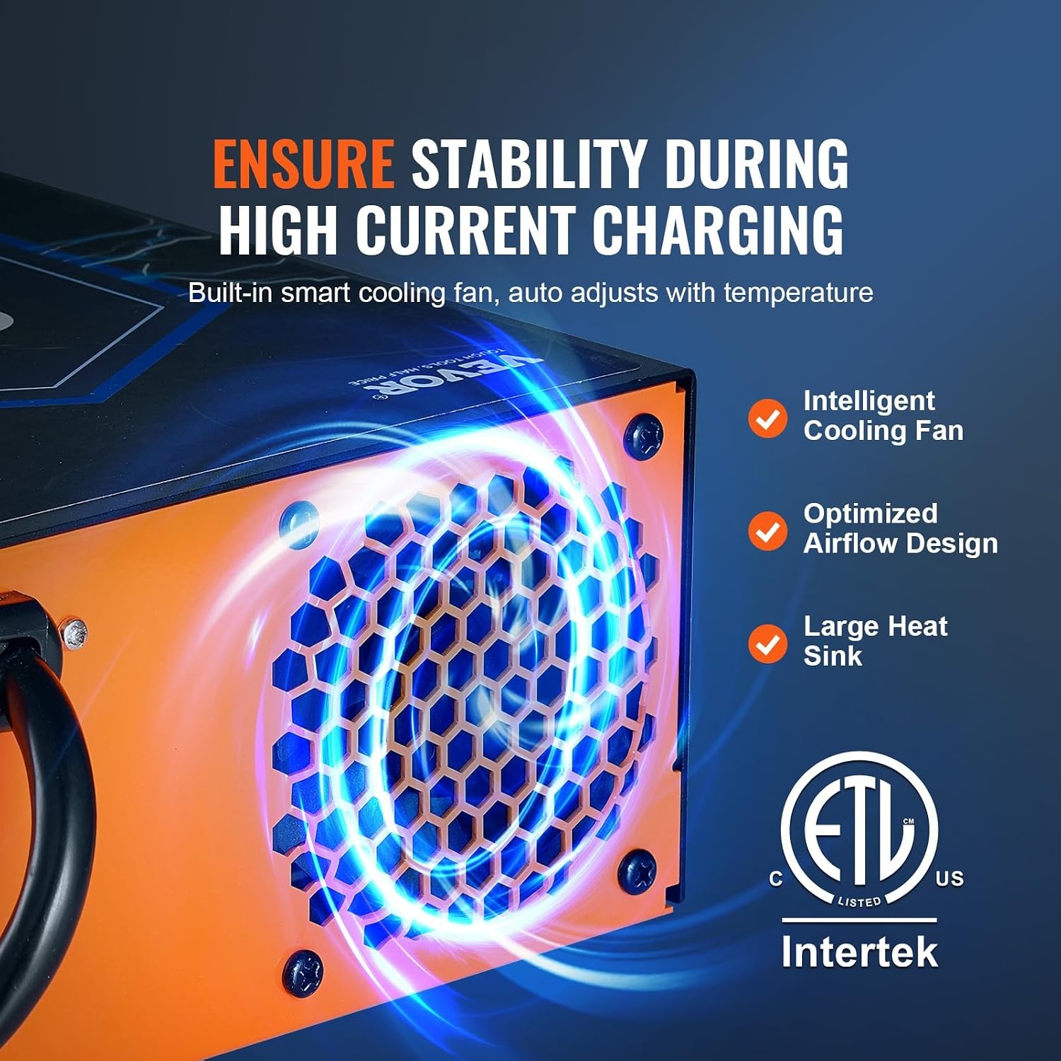 image:imageVEVOR RV Converter 45 Amp 110V AC to 12V DC RV Power Converter Battery Charger with 4 Stage Smart Charging 13V to 165V Adjustable Operating Range Compatible with Lithium Lead Acid Battery ETL80 Amp