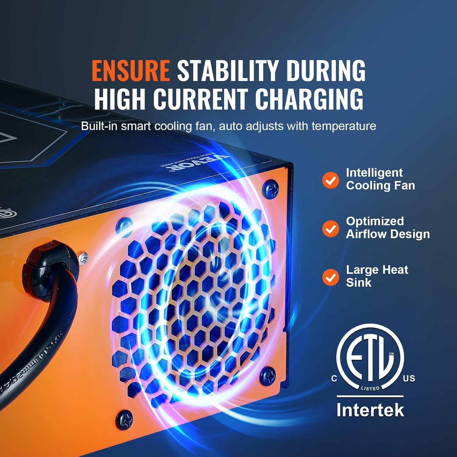 image:imageVEVOR RV Converter 45 Amp 110V AC to 12V DC RV Power Converter Battery Charger with 4 Stage Smart Charging 13V to 165V Adjustable Operating Range Compatible with Lithium Lead Acid Battery ETL55 Amp