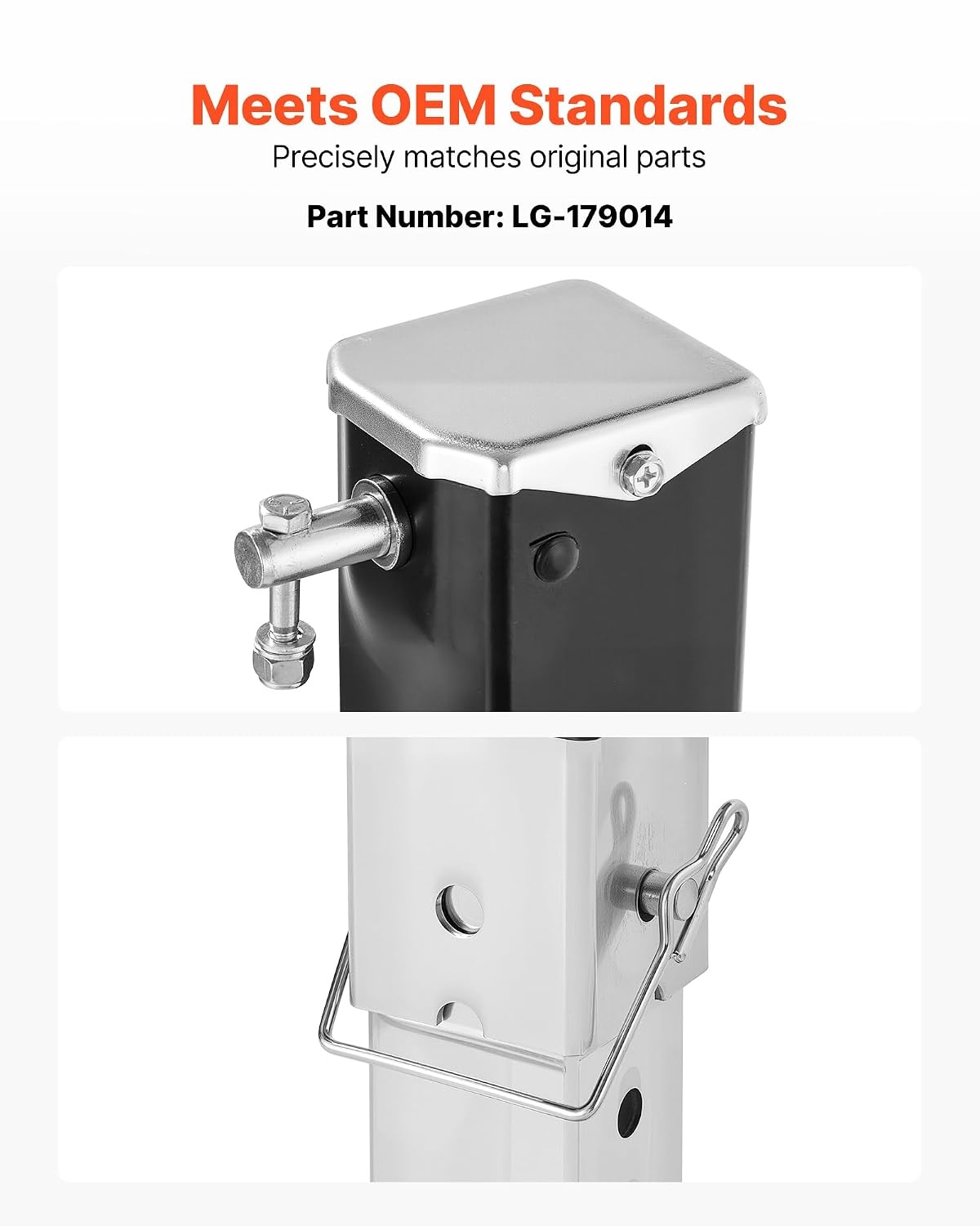image:imageVEVOR RV Follow Fifth Wheel Landing Gear Leg 179014 325Inch 5th Wheel Landing Gear Universal Replacement Compatible with Lippert Venture Atwood Stromberg Carlson Systems with Pin and Base Black179014