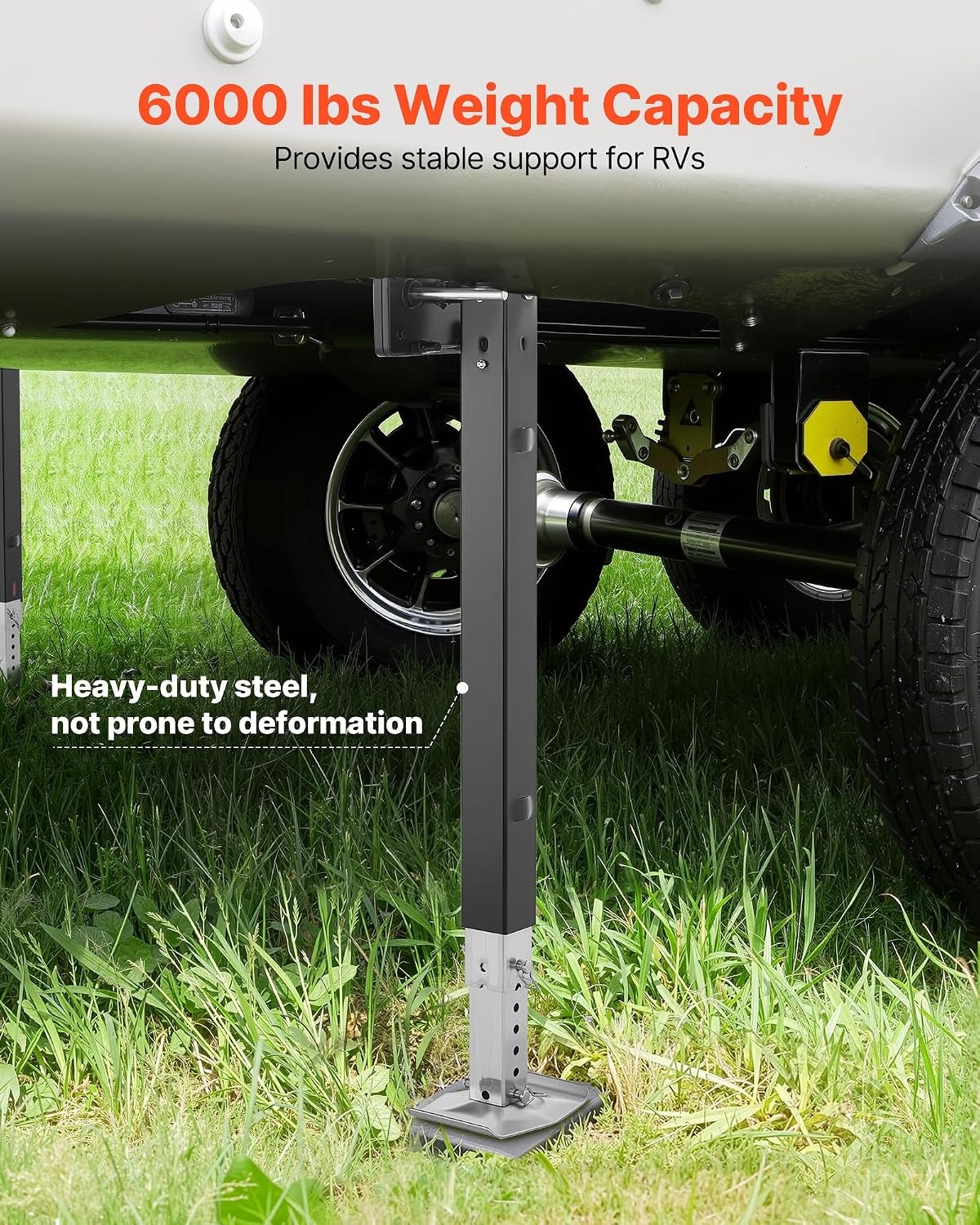 image:imageVEVOR RV Follow Fifth Wheel Landing Gear Leg 179014 325Inch 5th Wheel Landing Gear Universal Replacement Compatible with Lippert Venture Atwood Stromberg Carlson Systems with Pin and Base Black179014