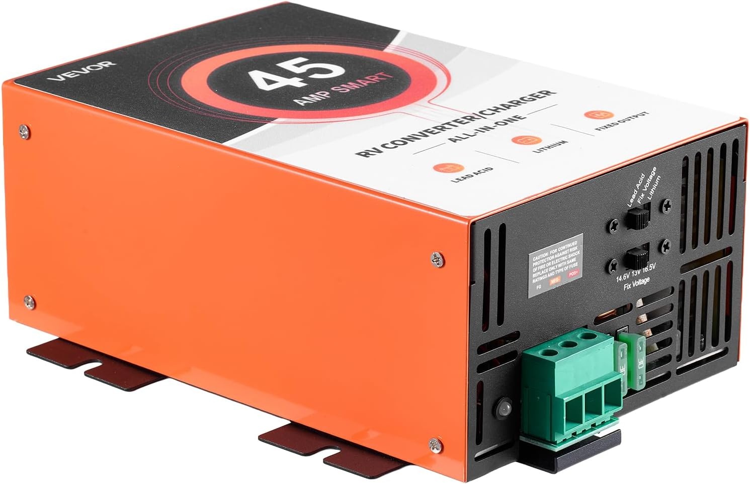 image:imageVEVOR RV Power Converter 65 Amp 110V AC to 12V DC RV Converter Battery Charger Multi Stage Smart Charging 13V to 165V Operating Range Compatible with Lithium amp Lead Acid Battery for Camper45A