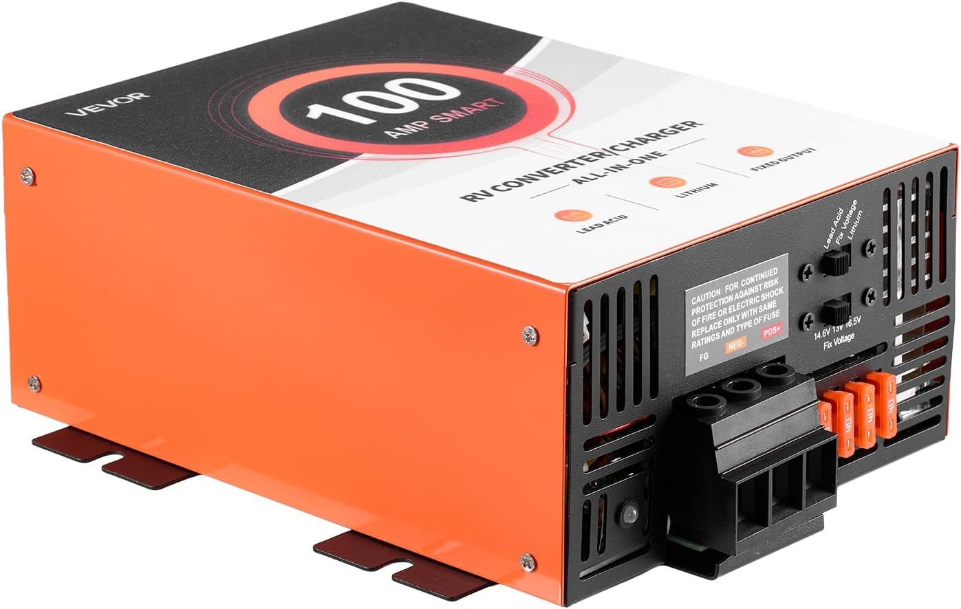 image:imageVEVOR RV Power Converter 65 Amp 110V AC to 12V DC RV Converter Battery Charger Multi Stage Smart Charging 13V to 165V Operating Range Compatible with Lithium amp Lead Acid Battery for Camper100A