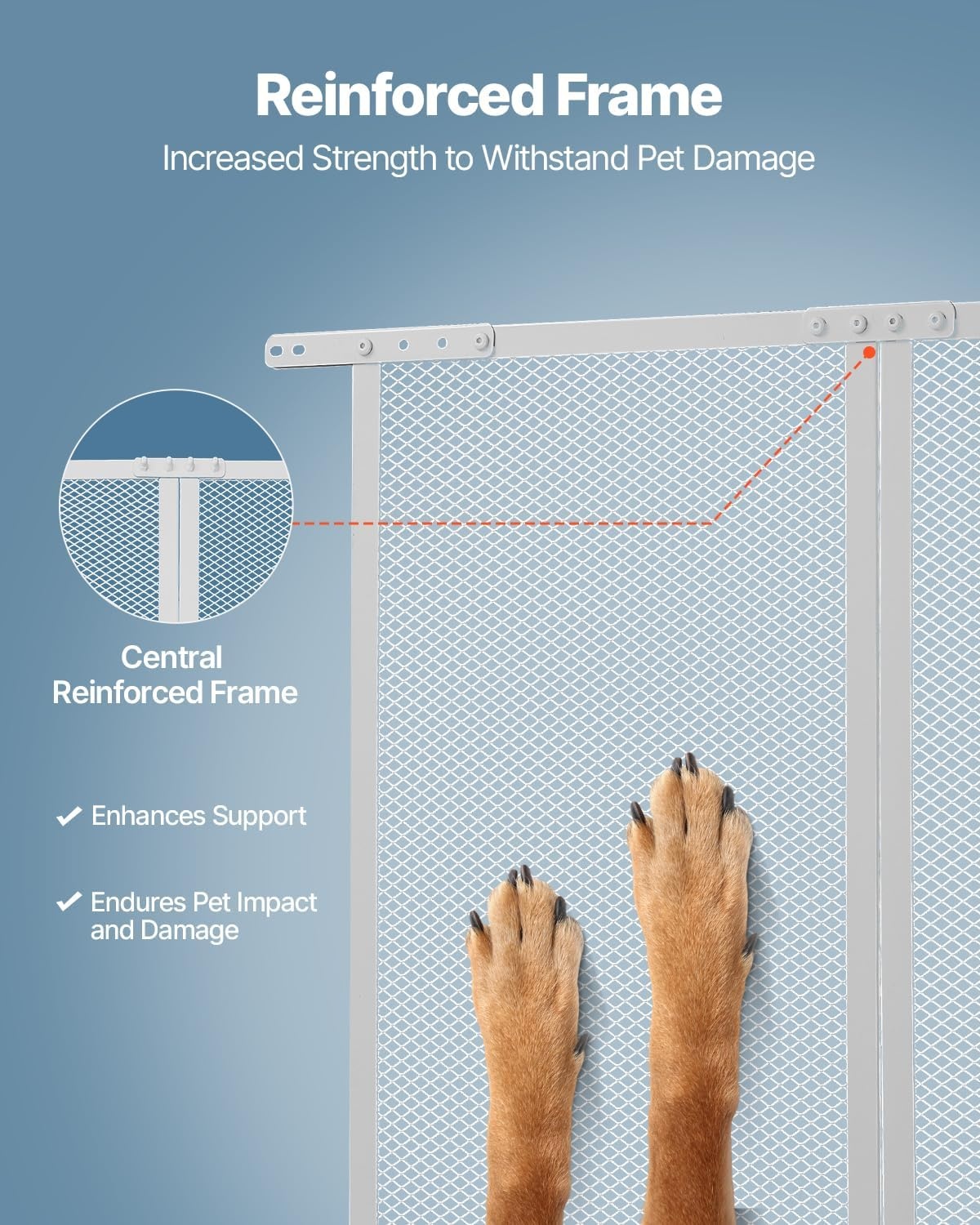 image:imageVEVOR RV Screen Door Protector 225 x 20 inch Door Grille Easy to Install and Disassemble Reinforced Breathable Protective Mesh Aluminum Alloy Camper RV Entry Protector for Pet Protection Black285 x 315 in