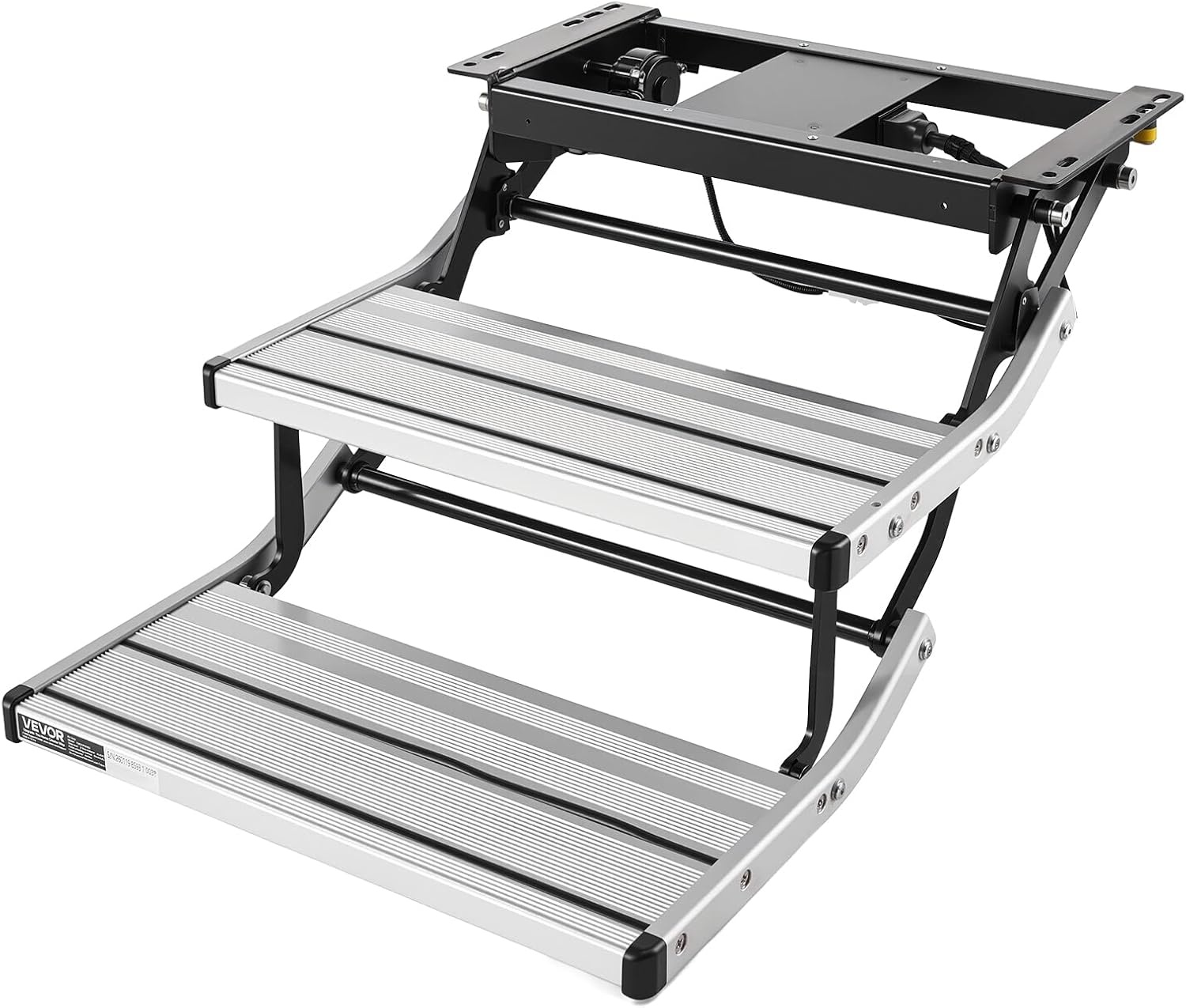 image:imageVEVOR RV Steps 2Step 440 lbs Load Capacity Electric Retractable RV Stairs Telescopic Folding Aluminum Alloy Camper Steps Steel Frame NonSlip Entry Stair for Camper Van Motorhome Travel Trailer2Step Electric Powered