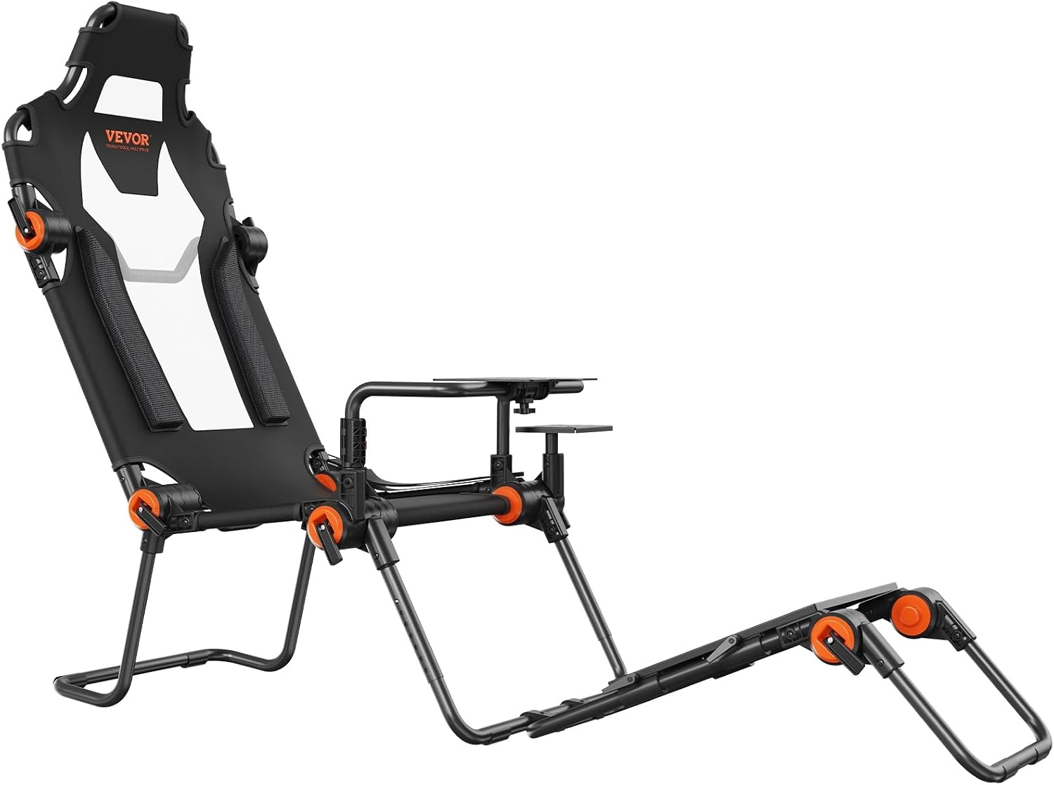 image:imageVEVOR Racing Wheel Stand Foldable Fit for Mainstream Brands Carbon Steel Driving Simulator Cockpit Adjustable Pedal amp DualMode SeatingFit Most Steering Wheels and Pedals
