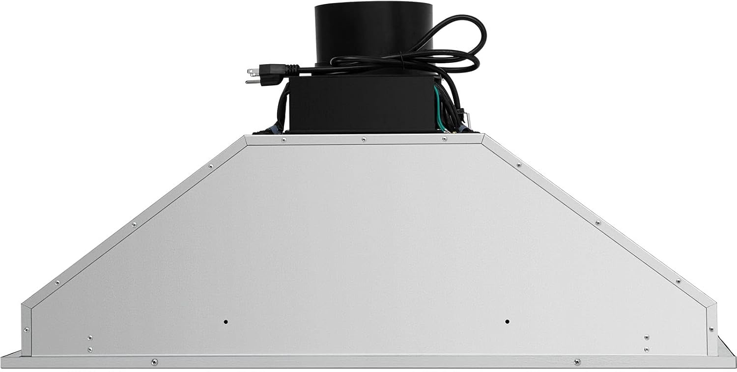 image:imageVEVOR Range Hood Insert 30 Inch Builtin Kitchen Vent Hood 800CFM Stainless Steel Stove Hood with Gesture amp Touch Control LED Light Baffle Filters 4Speed Exhaust Fan DuctedDuctless Convertible4Speed Touch Remote Control 36 Inch900 CFM