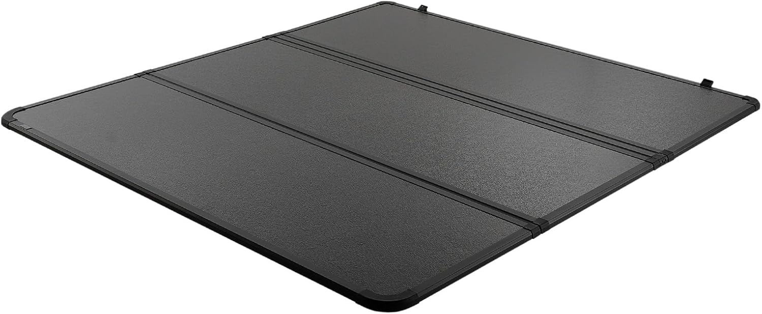 image:imageVEVOR Retractable Tonneau Cover 57 ft Hard Retractable Tonneau Cover with Builtin Drainage Pipe for 20212024 Dodge Ram 1500 Crew Cab Customized Design with DoubleLock amp TSlotHard Trifold