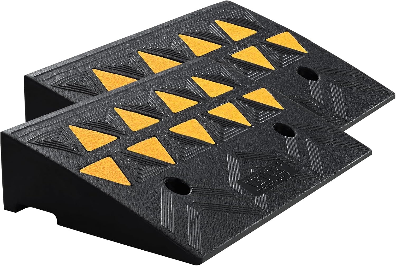 image:imageVEVOR Rubber Curb Ramp 5 Rise Height 2 Pack HeavyDuty 33069 lbs15 T Capacity Threshold Ramps Rubber Driveway Ramps for Cars Carts Dollies Motorcycle Bikes Wheelchairs43 H