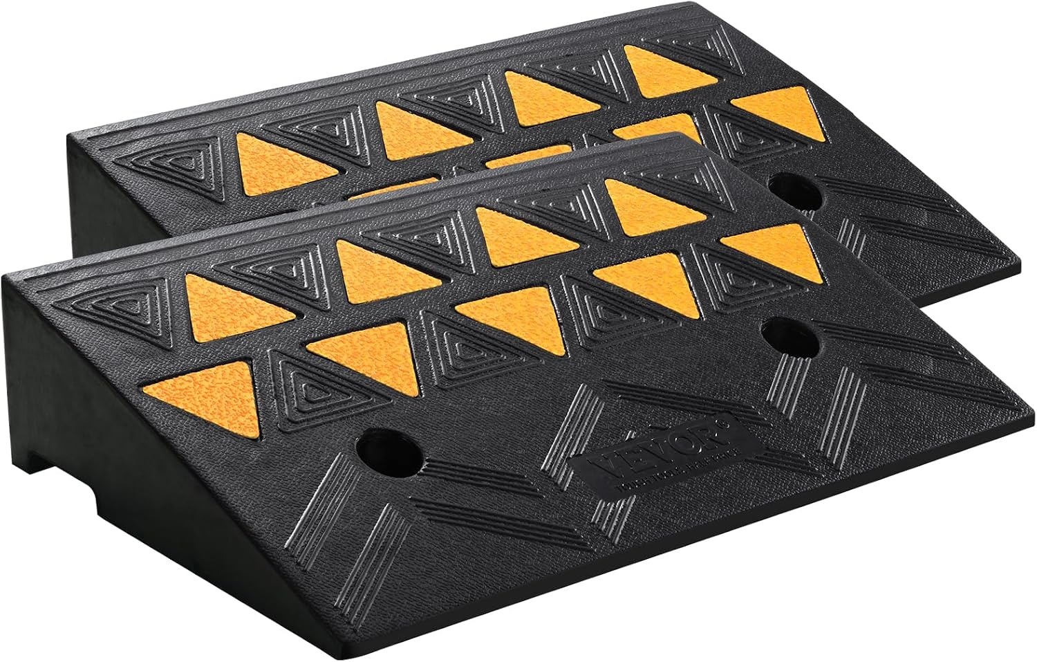 image:imageVEVOR Rubber Curb Ramp 5 Rise Height 2 Pack HeavyDuty 33069 lbs15 T Capacity Threshold Ramps Rubber Driveway Ramps for Cars Carts Dollies Motorcycle Bikes Wheelchairs43 H