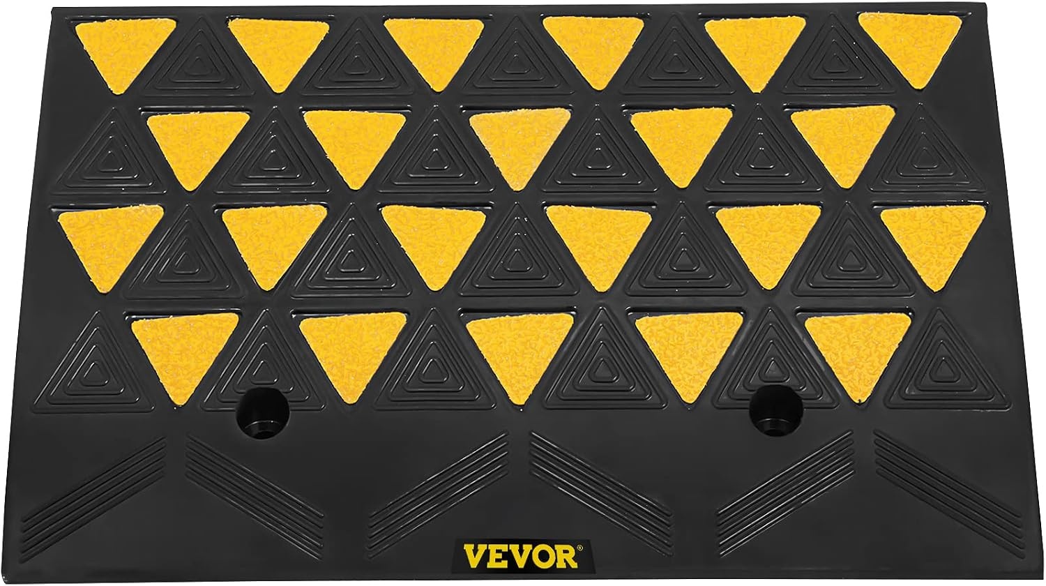 image:imageVEVOR Rubber Curb Ramp 6 Rise Height Sidewalk Threshold Ramp 146 Width 193 Length Driveway Ramp 33069 lbs Load Capacity for Curb for Forklifts Trucks Buses Cars Wheelchairs Bike5 H