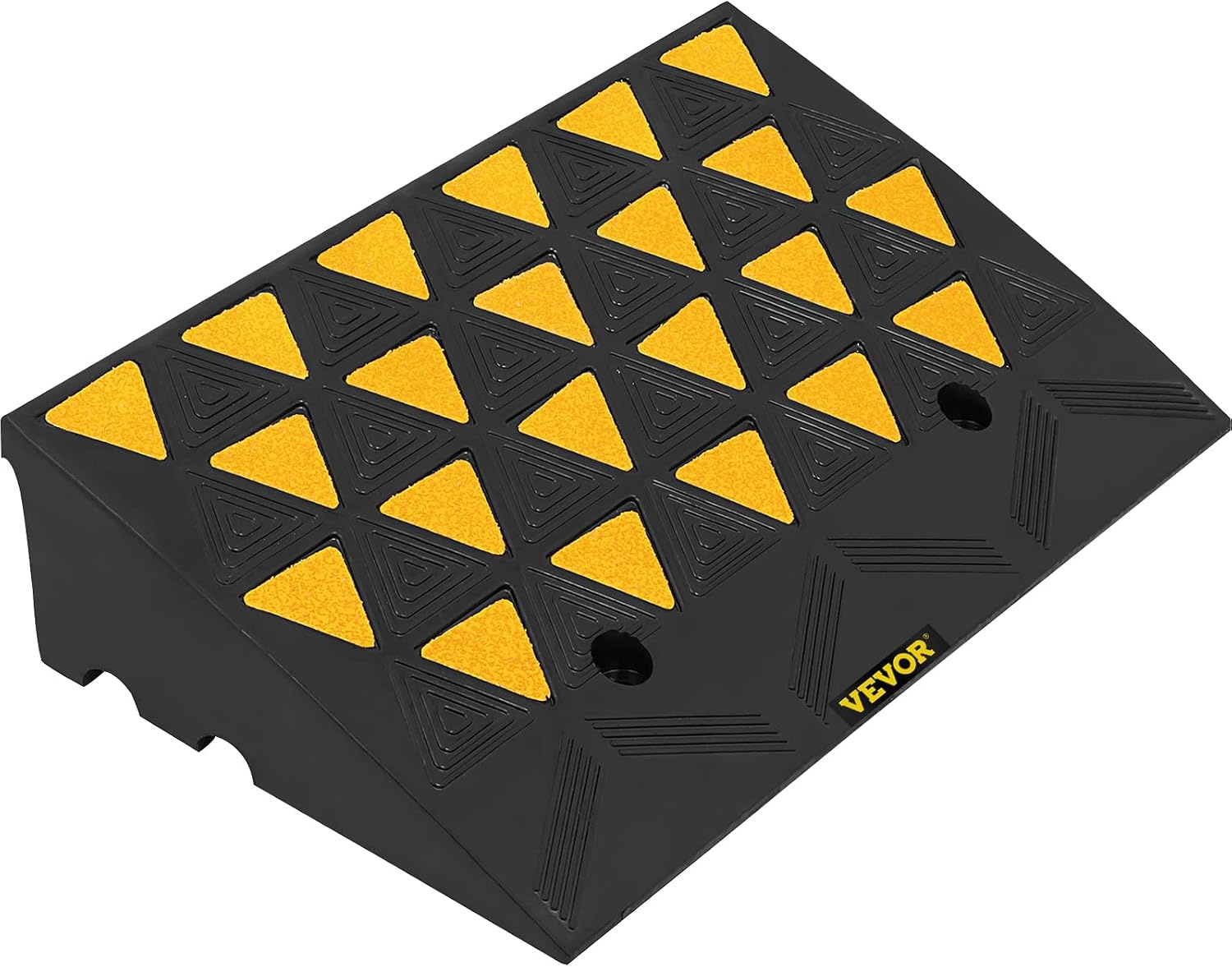 image:imageVEVOR Rubber Curb Ramp 6 Rise Height Sidewalk Threshold Ramp 146 Width 193 Length Driveway Ramp 33069 lbs Load Capacity for Curb for Forklifts Trucks Buses Cars Wheelchairs Bike5 H