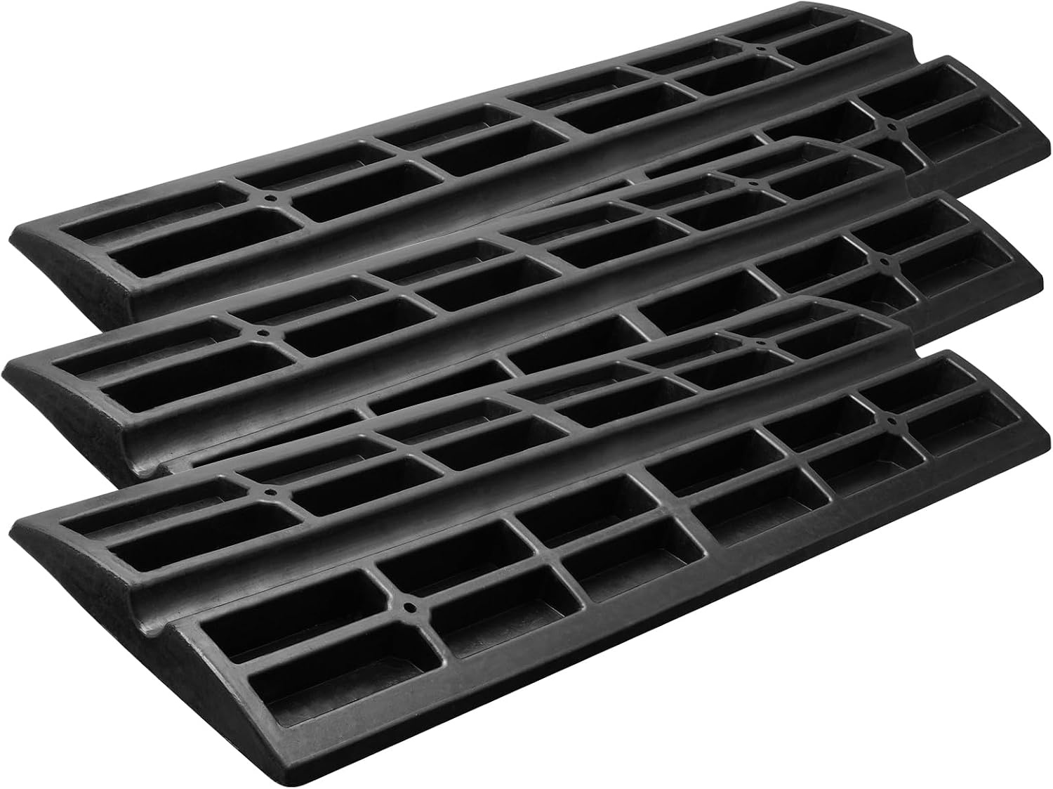 image:imageVEVOR Rubber Curb Ramp for Driveway 3 Pack 15T Heavy Duty Sidewalk Curb Ramp 48 Lx26 H Bridge Ramp for Garage for Low Cars Wheelchairs LOA 12 FT26 Rise 3Pack 48 L