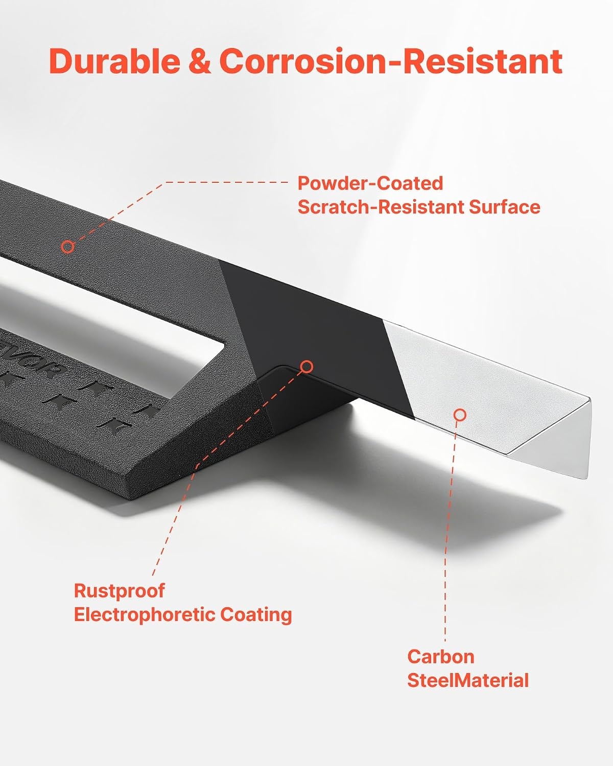 image:imageVEVOR Running Boards 4 Inches Side Steps Compatible with 20152025 Chevy ColoradoGMC Canyon Crew Cab Black Carbon Steel Nerf Bars 550 lbs Load Capacity NonSlip Surface with Rustproof Coating1525 ColoradoCanyon Crew Cab