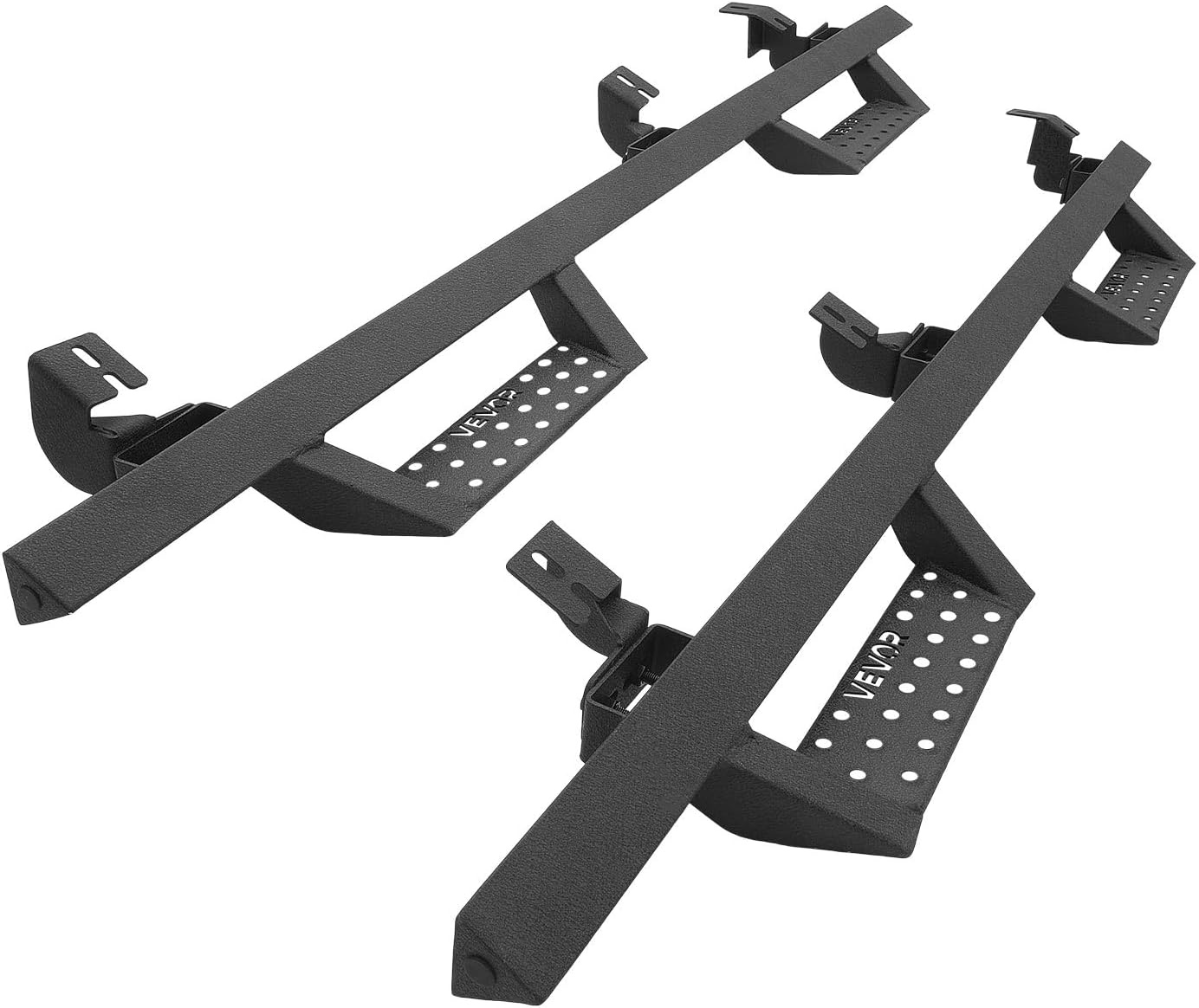 image:imageVEVOR Running Boards 4 Inches Side Steps Compatible with 20152025 Chevy ColoradoGMC Canyon Crew Cab Black Carbon Steel Nerf Bars 550 lbs Load Capacity NonSlip Surface with Rustproof Coating0523 Tacoma Double Cab