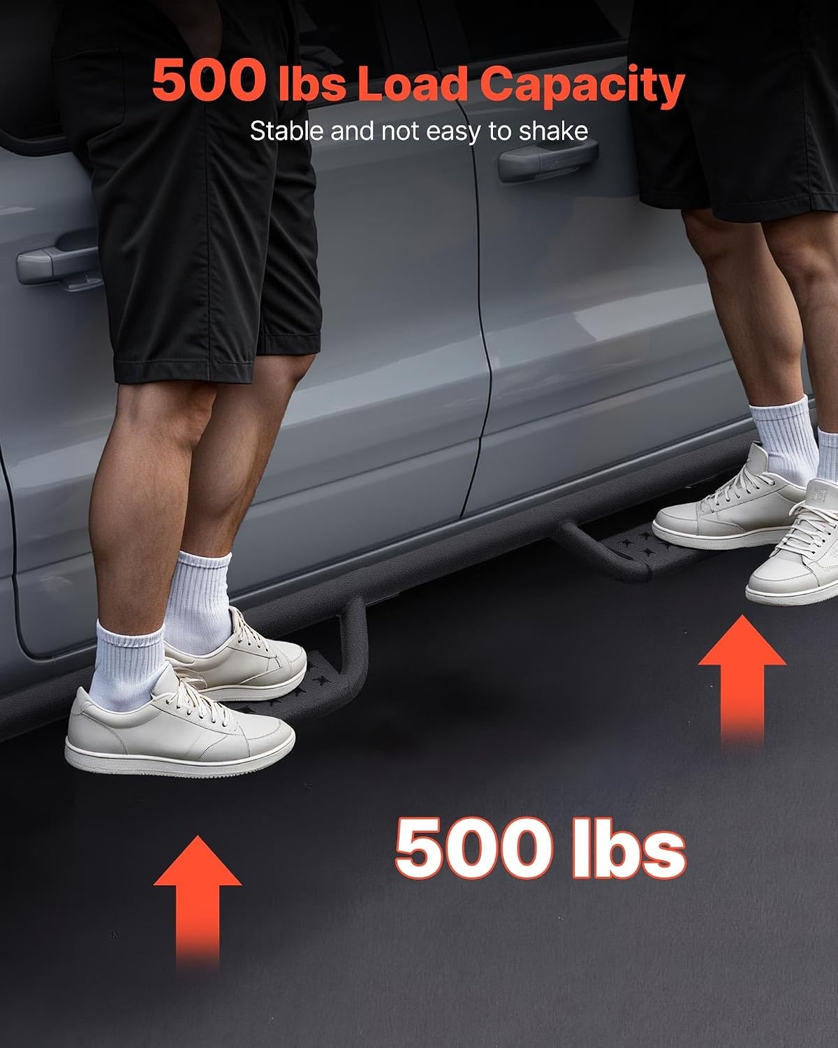 image:imageVEVOR Running Boards 4 Inches Side Steps Compatible with 20152025 Chevy ColoradoGMC Canyon Crew Cab Black Carbon Steel Nerf Bars 550 lbs Load Capacity NonSlip Surface with Rustproof Coating2425 Tacoma Double Cab