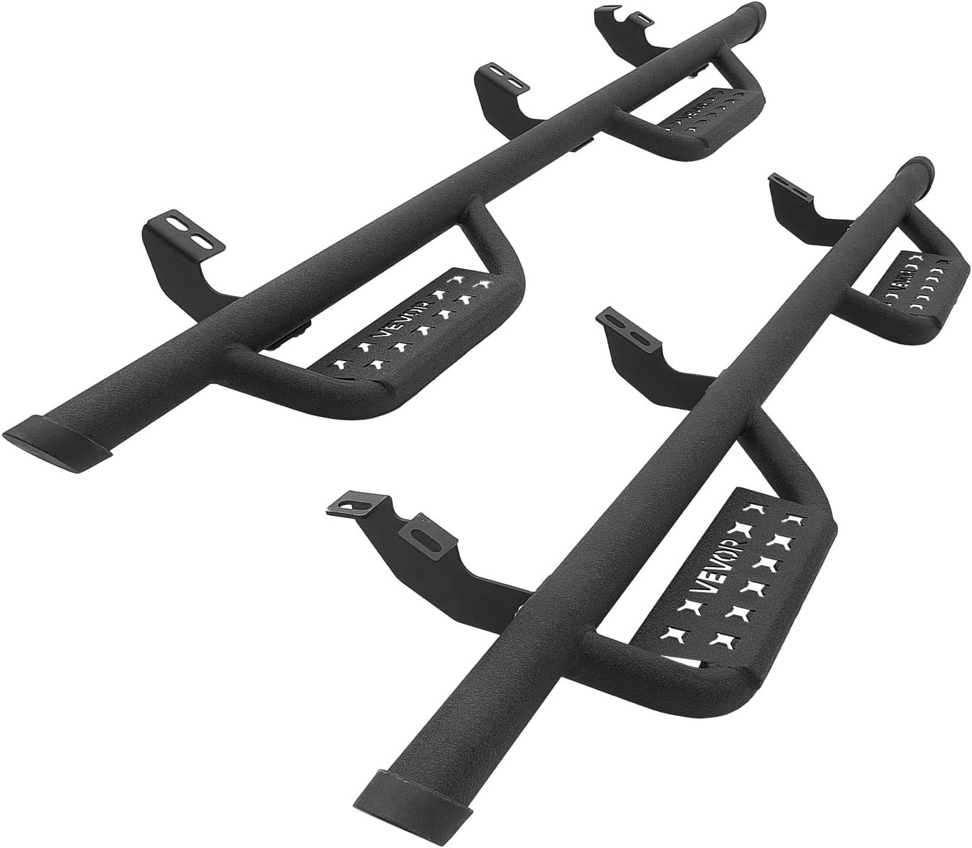 image:imageVEVOR Running Boards 4 Inches Side Steps Compatible with 20152025 Chevy ColoradoGMC Canyon Crew Cab Black Carbon Steel Nerf Bars 550 lbs Load Capacity NonSlip Surface with Rustproof Coating2425 Tacoma Double Cab
