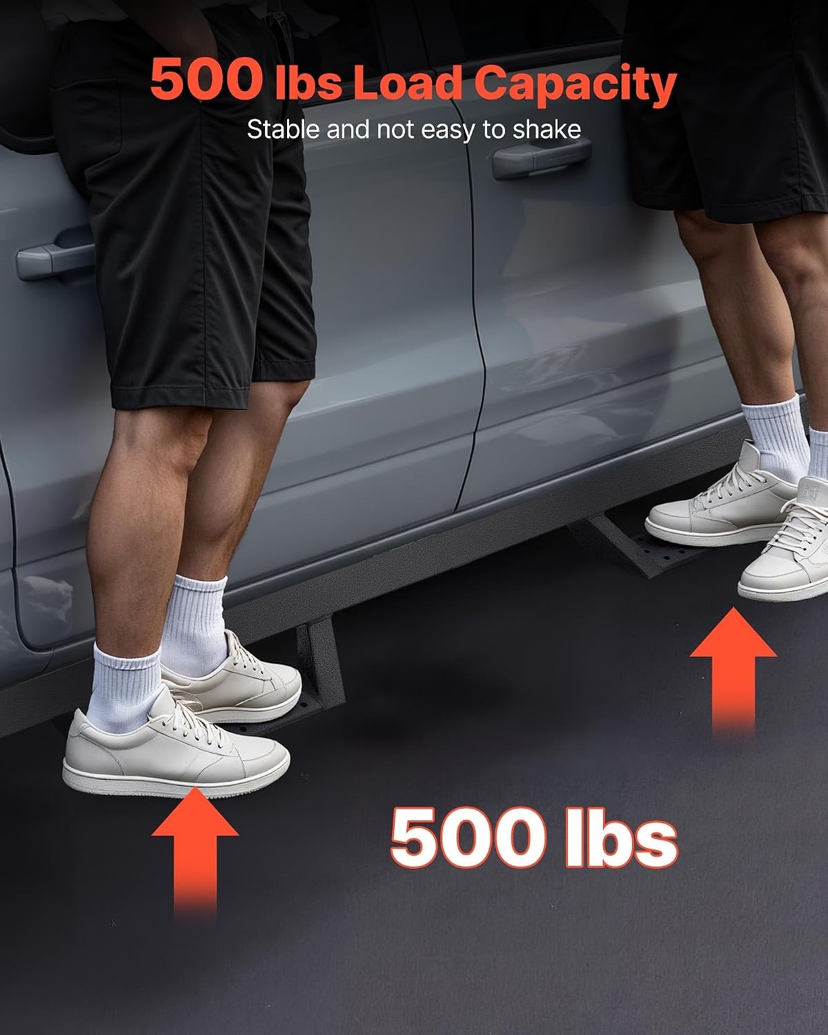 image:imageVEVOR Running Boards 4 Inches Side Steps Compatible with 20152025 Chevy ColoradoGMC Canyon Crew Cab Black Carbon Steel Nerf Bars 550 lbs Load Capacity NonSlip Surface with Rustproof Coating0523 Tacoma Double Cab
