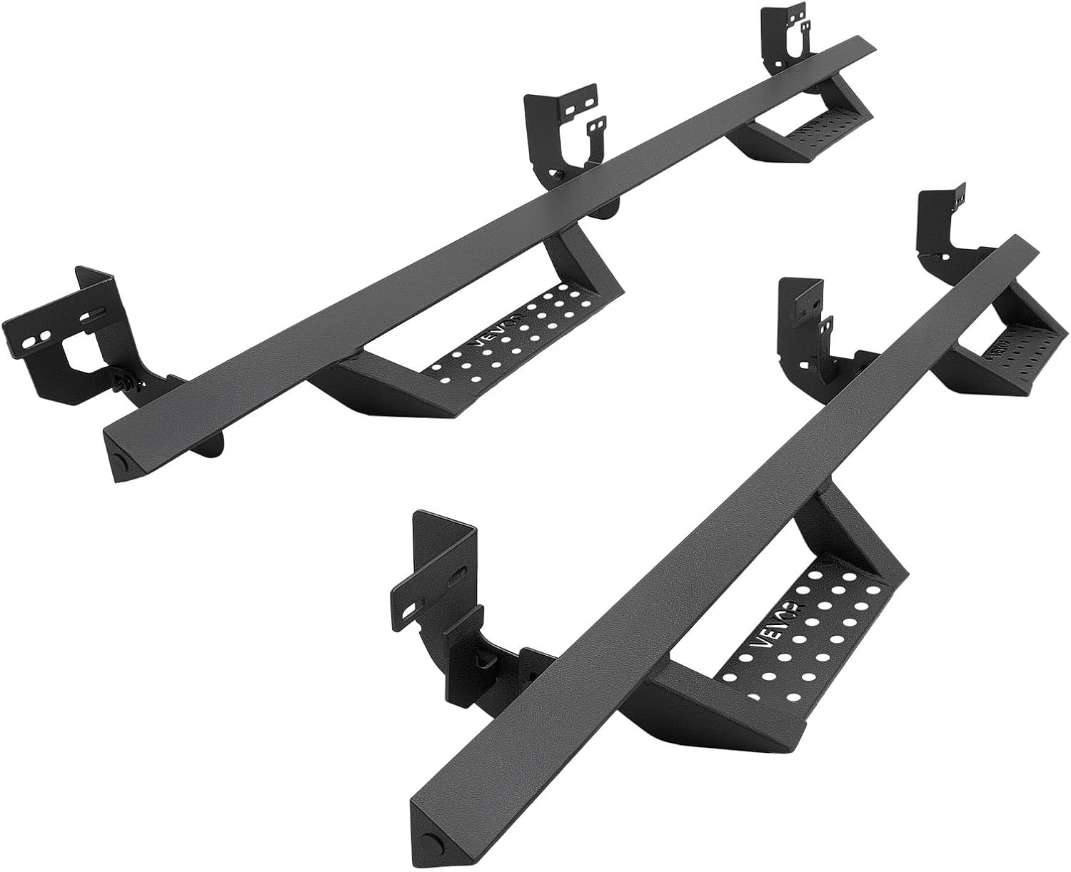 image:imageVEVOR Running Boards 4 Inches Side Steps Compatible with 20152025 Chevy ColoradoGMC Canyon Crew Cab Black Carbon Steel Nerf Bars 550 lbs Load Capacity NonSlip Surface with Rustproof Coating0918 Ram 1500 Crew Cab