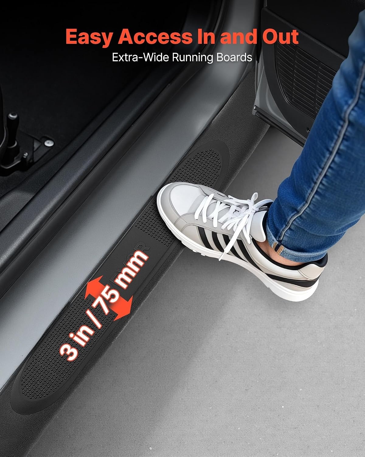 image:imageVEVOR Running Boards 6 Step Bars Compatible with 20192023 Chevy SilveradoGMC Sierra 1500 20202024 25003500HD Crew Cab 201 Stainless Steel Side Steps Nerf Bars 500LBS 2 Piece1925 Silverado 1500 Crew Cab