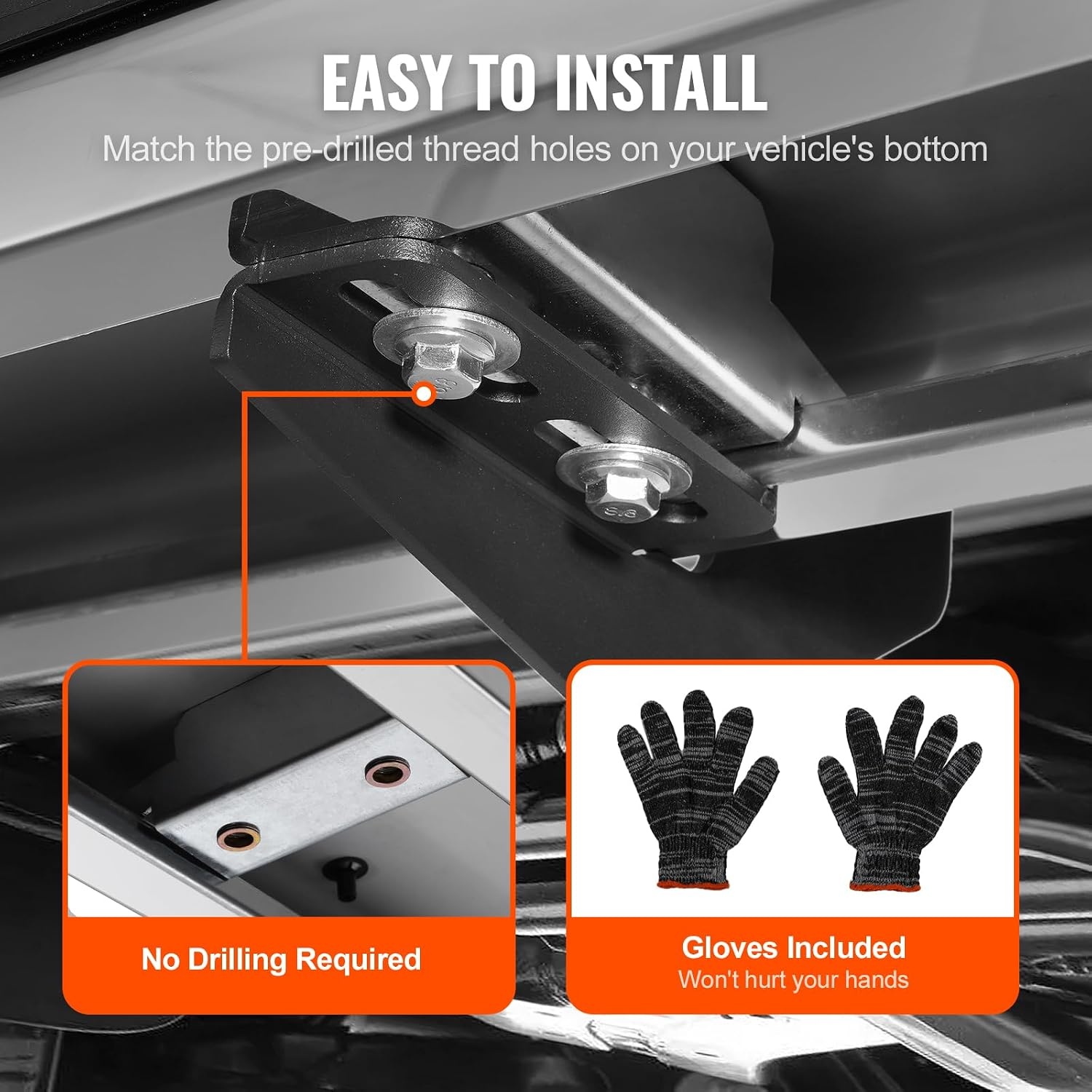 image:imageVEVOR Running Boards 6 Step Bars Compatible with 20192023 Chevy SilveradoGMC Sierra 1500 20202024 25003500HD Crew Cab 201 Stainless Steel Side Steps Nerf Bars 500LBS 2 Piece0918 Ram1500 Crew Cab