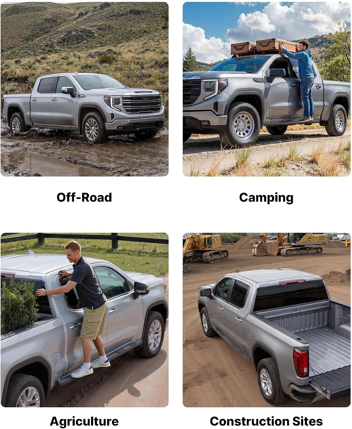 image:imageVEVOR Running Boards 6 Step Bars Compatible with 20192023 Chevy SilveradoGMC Sierra 1500 20202024 25003500HD Crew Cab 201 Stainless Steel Side Steps Nerf Bars 500LBS 2 Piece1925 Silverado 1500 Crew Cab