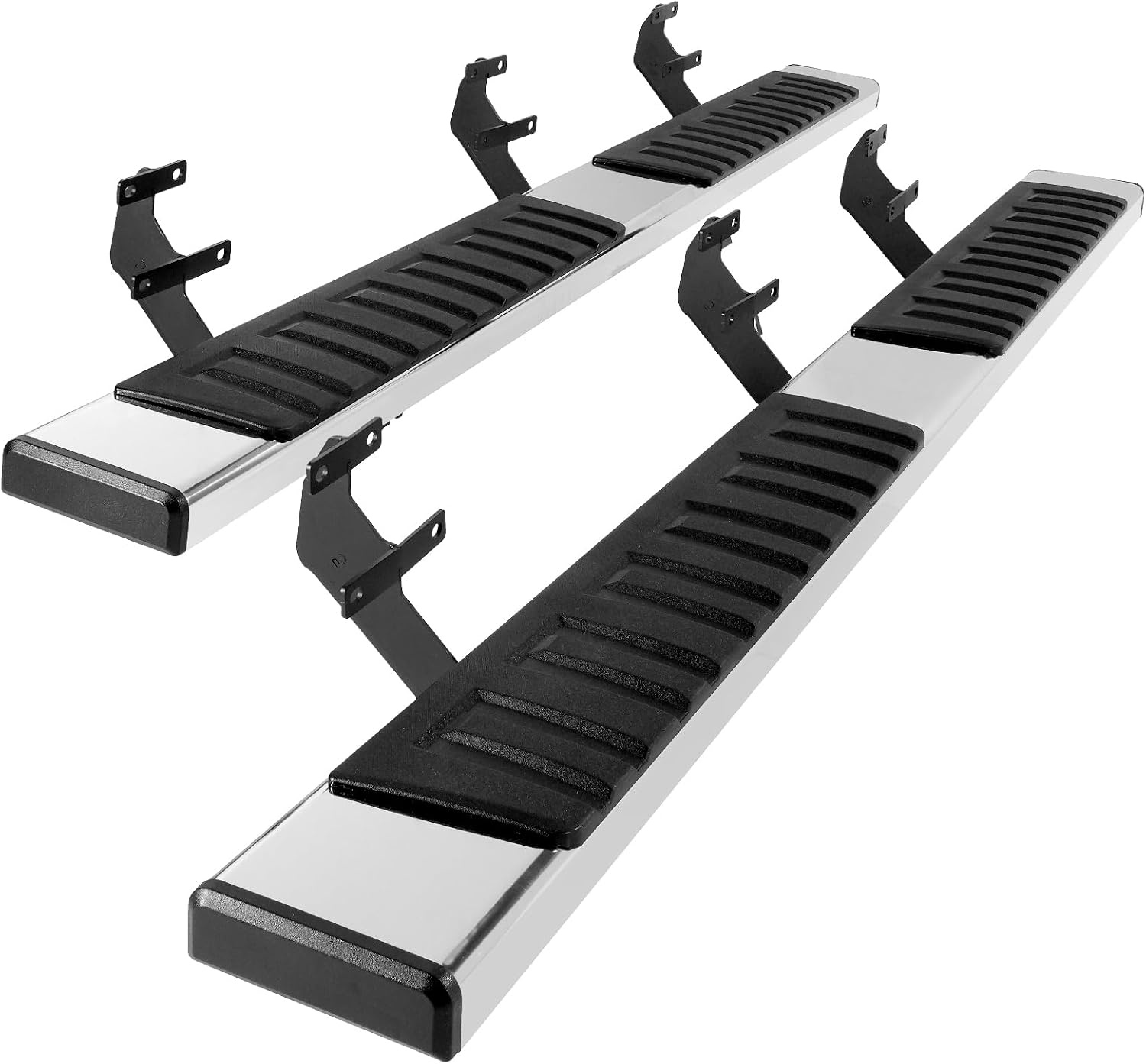 image:imageVEVOR Running Boards 6 Step Bars Compatible with 20192023 Chevy SilveradoGMC Sierra 1500 20202024 25003500HD Crew Cab 201 Stainless Steel Side Steps Nerf Bars 500LBS 2 Piece1523 F150 Crew cab