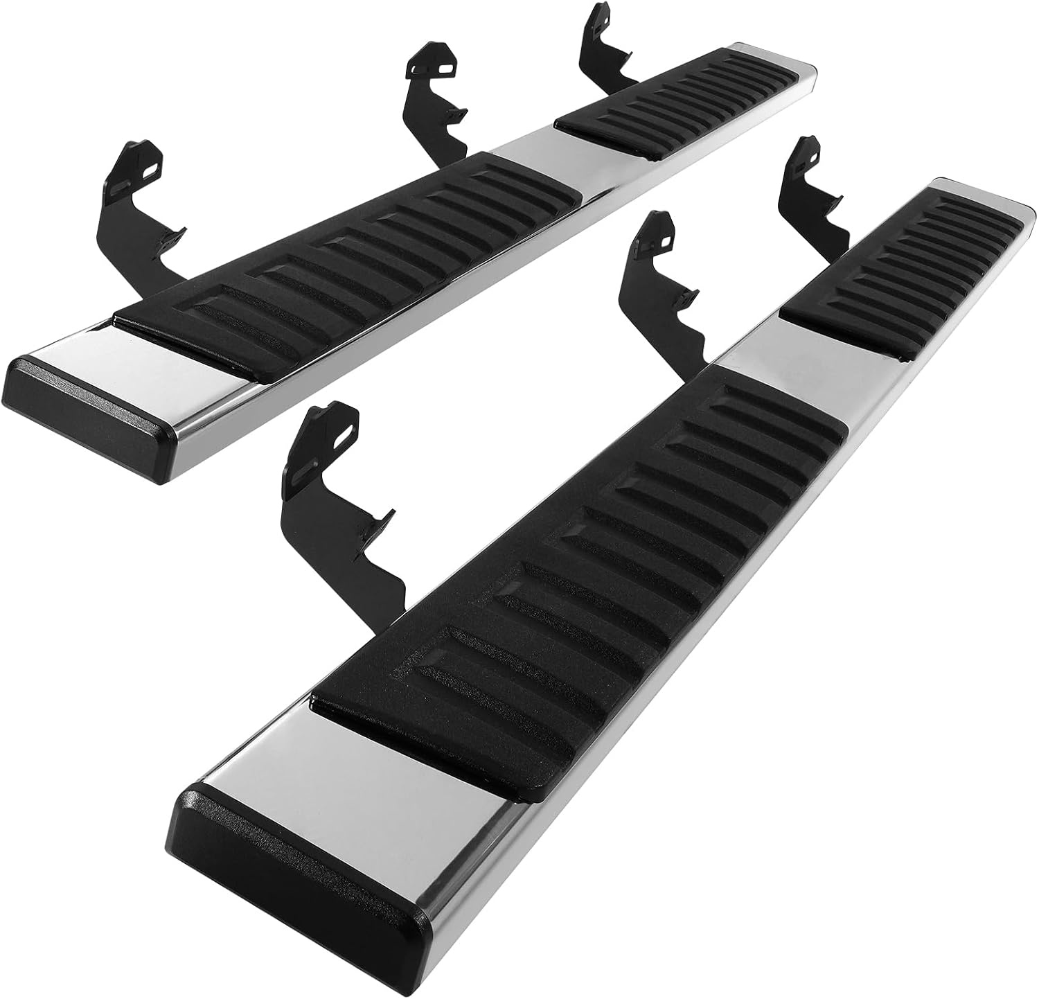 image:imageVEVOR Running Boards 6 Step Bars Compatible with 20192023 Chevy SilveradoGMC Sierra 1500 20202024 25003500HD Crew Cab 201 Stainless Steel Side Steps Nerf Bars 500LBS 2 Piece0918 Ram1500 Crew Cab
