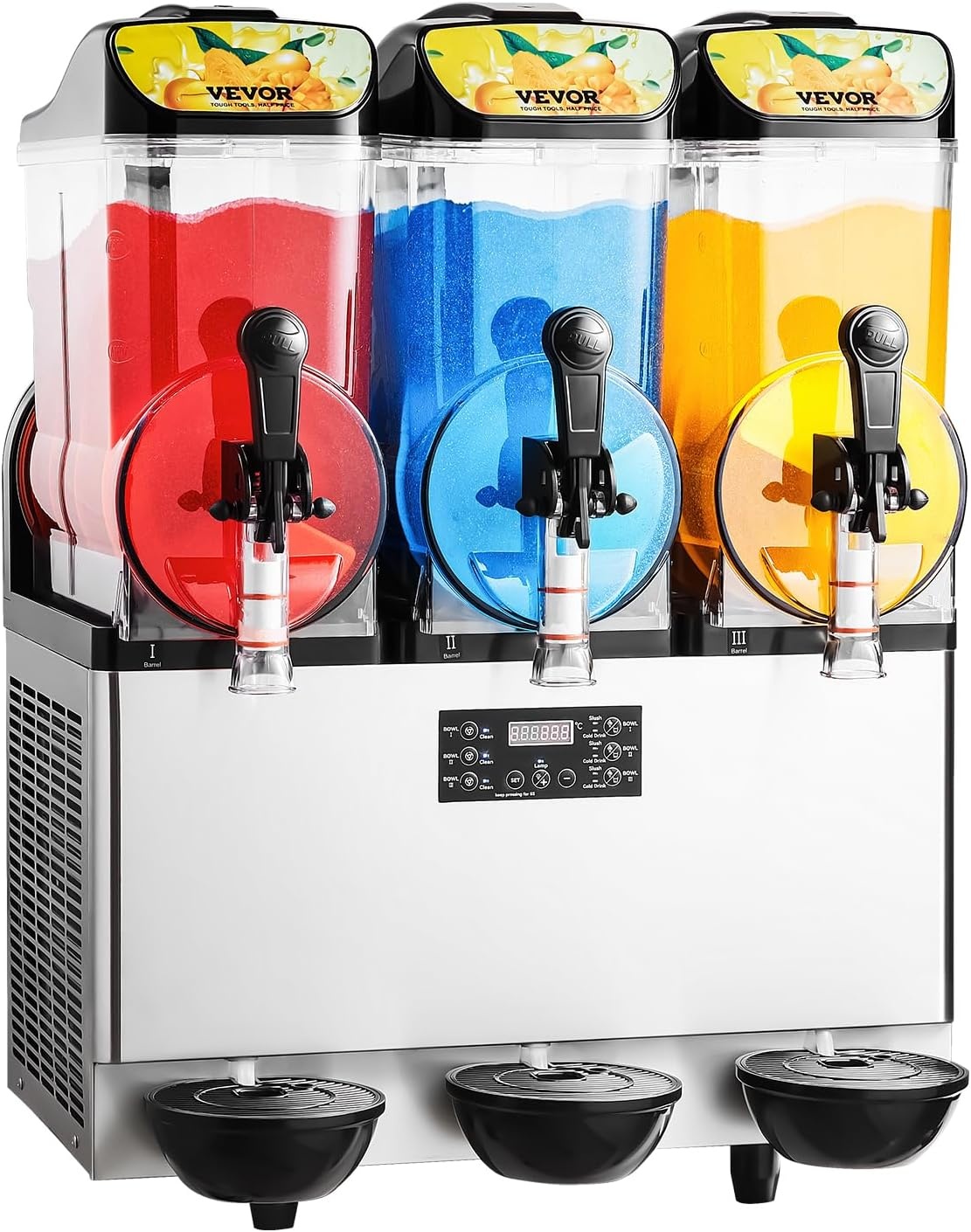 image:imageVEVOR Slushie Machine 4L135oz x 2 Tank Slushy Machine for Home No Ice Needed Frozen Drink Maker Margarita Maker with SelfCleaning for Frozen Margaritas Frapps Milkshake amp More15Lx3