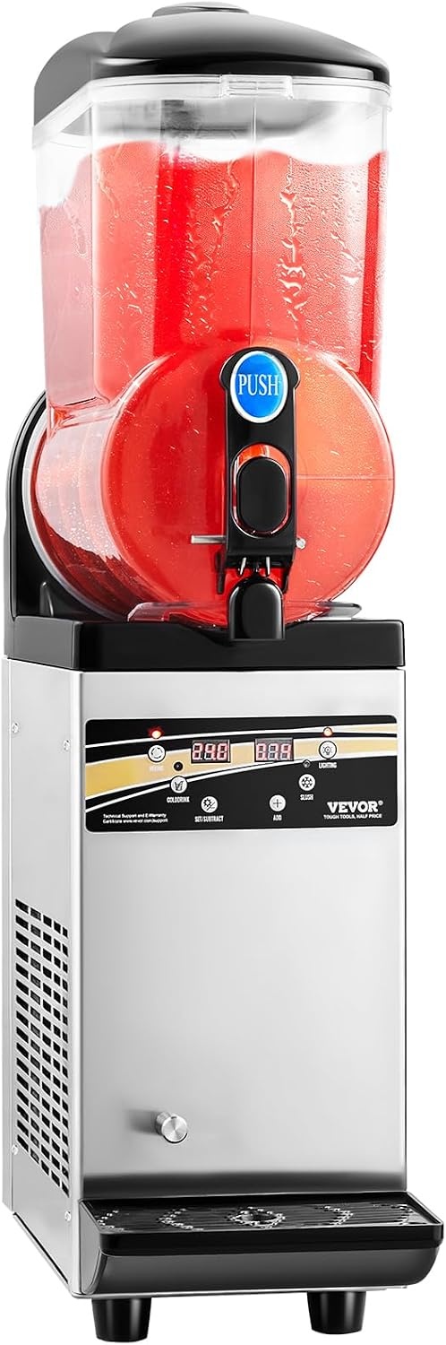 image:imageVEVOR Slushie Machine 4L135oz x 2 Tank Slushy Machine for Home No Ice Needed Frozen Drink Maker Margarita Maker with SelfCleaning for Frozen Margaritas Frapps Milkshake amp More15L