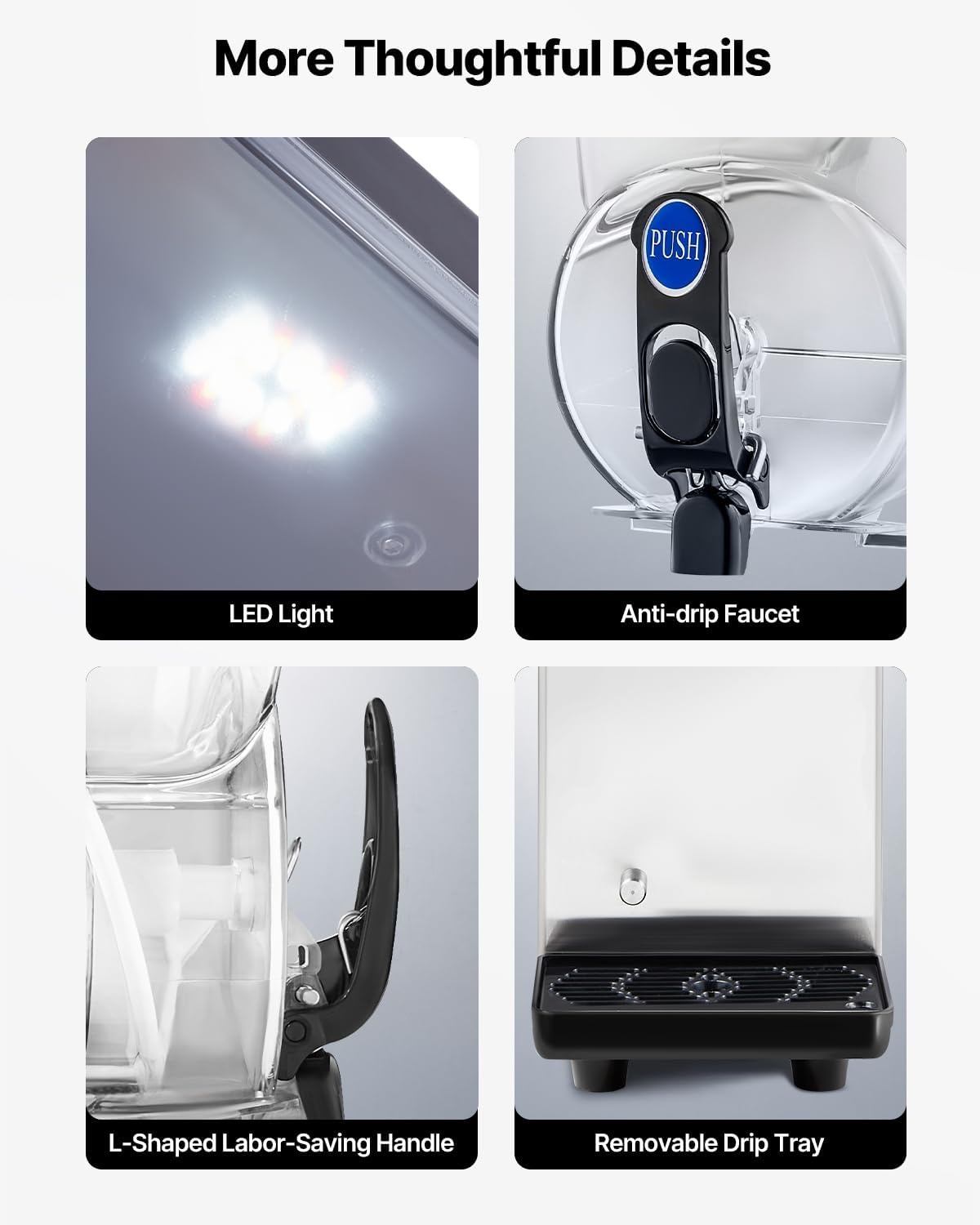 image:imageVEVOR Slushie Machine 4L135oz x 2 Tank Slushy Machine for Home No Ice Needed Frozen Drink Maker Margarita Maker with SelfCleaning for Frozen Margaritas Frapps Milkshake amp More15L