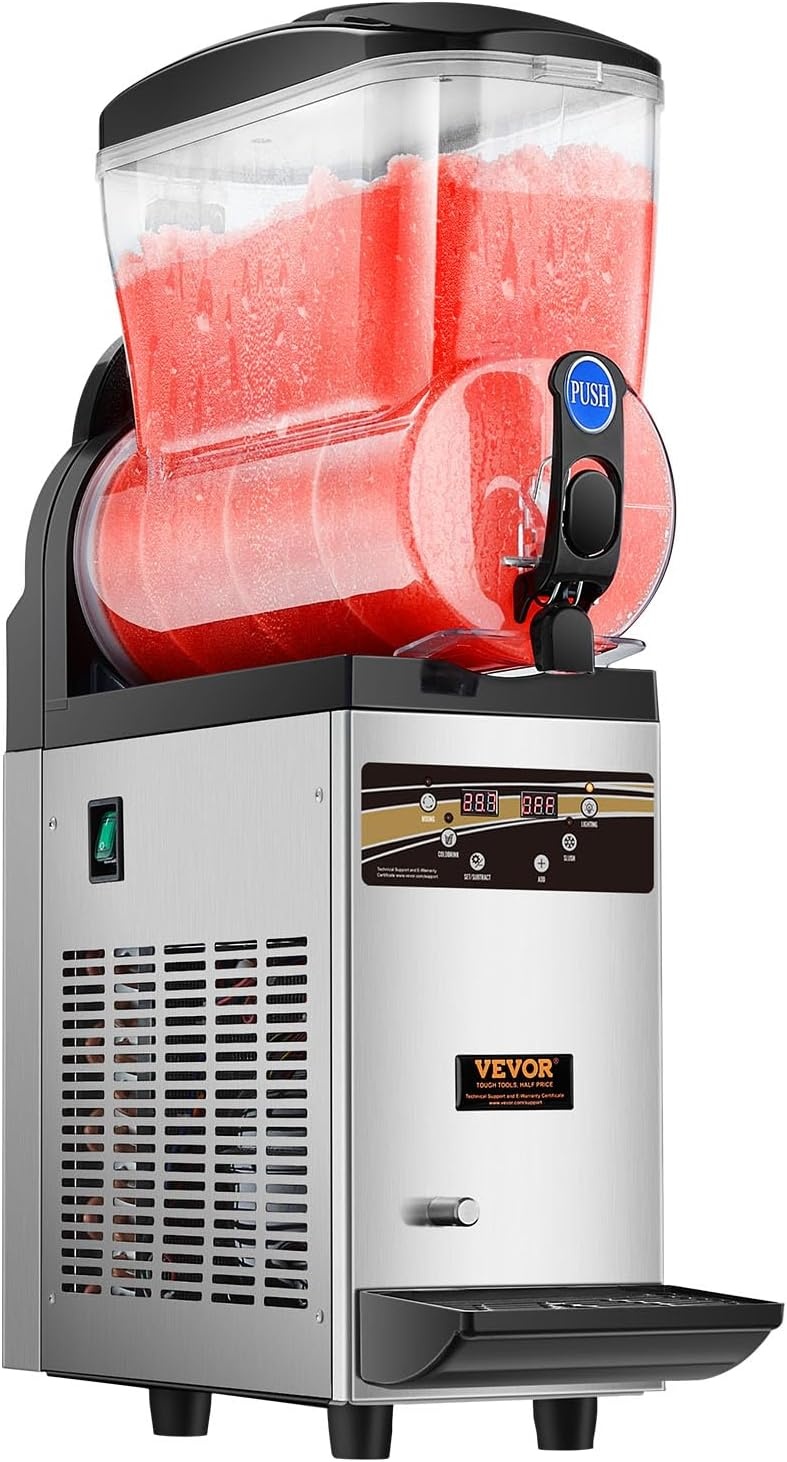 image:imageVEVOR Slushie Machine 4L135oz x 2 Tank Slushy Machine for Home No Ice Needed Frozen Drink Maker Margarita Maker with SelfCleaning for Frozen Margaritas Frapps Milkshake amp More15 L1