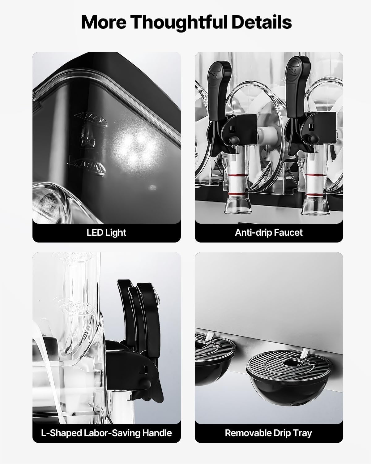 image:imageVEVOR Slushie Machine 4L135oz x 2 Tank Slushy Machine for Home No Ice Needed Frozen Drink Maker Margarita Maker with SelfCleaning for Frozen Margaritas Frapps Milkshake amp More15Lx3