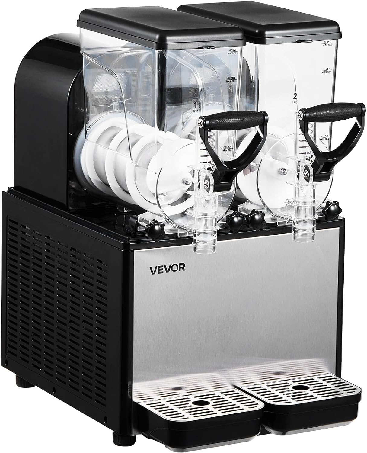 image:imageVEVOR Slushie Machine 6L16Gal x 2 Tank Commercial Slushy Maker Frozen Drink Maker with SelfCleaning Margarita Machine for Restaurants Bars Party for Slushie Margaritas Milkshake amp MoreBlack