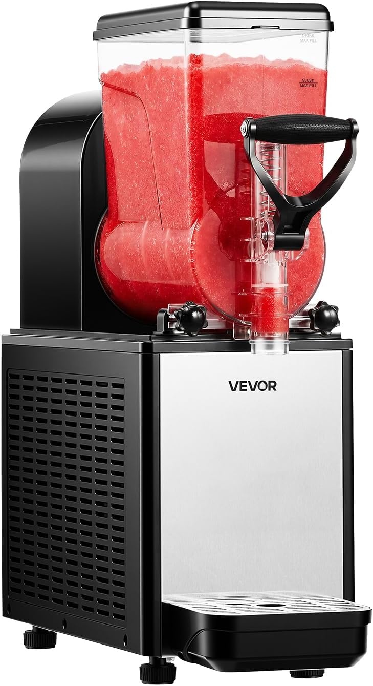 image:imageVEVOR Slushie Machine 6L16Gal x 2 Tank Commercial Slushy Maker Frozen Drink Maker with SelfCleaning Margarita Machine for Restaurants Bars Party for Slushie Margaritas Milkshake amp MoreBlack