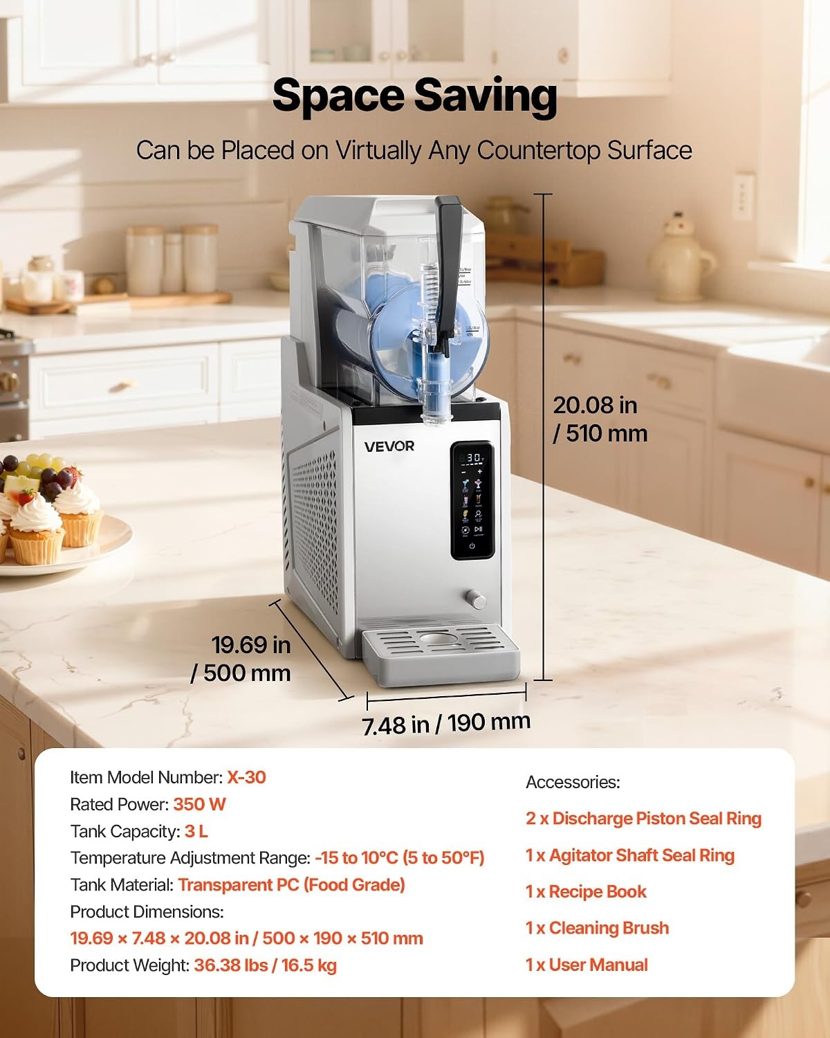 image:imageVEVOR Slushie Machine 6L16Gal x 2 Tank Commercial Slushy Maker Frozen Drink Maker with SelfCleaning Margarita Machine for Restaurants Bars Party for Slushie Margaritas Milkshake amp MoreStainless steel color beige