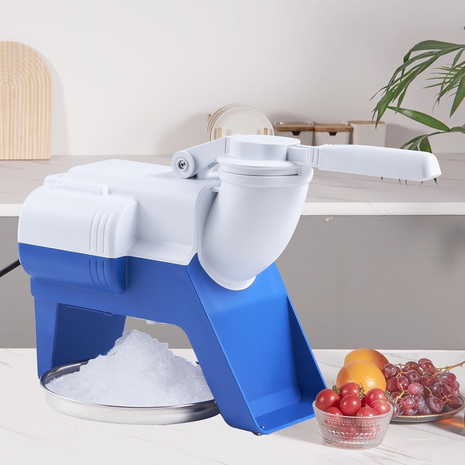image:imageVEVOR Snowflake Ice Machine 132LBS24H Snowflake Ice Maker IceShaver Machine with Stainless Steel Blade Electric Snow Cone Maker with 048Gal Tank 90S Fast PreCooling for Home amp Small Gathering176LBSHSmall