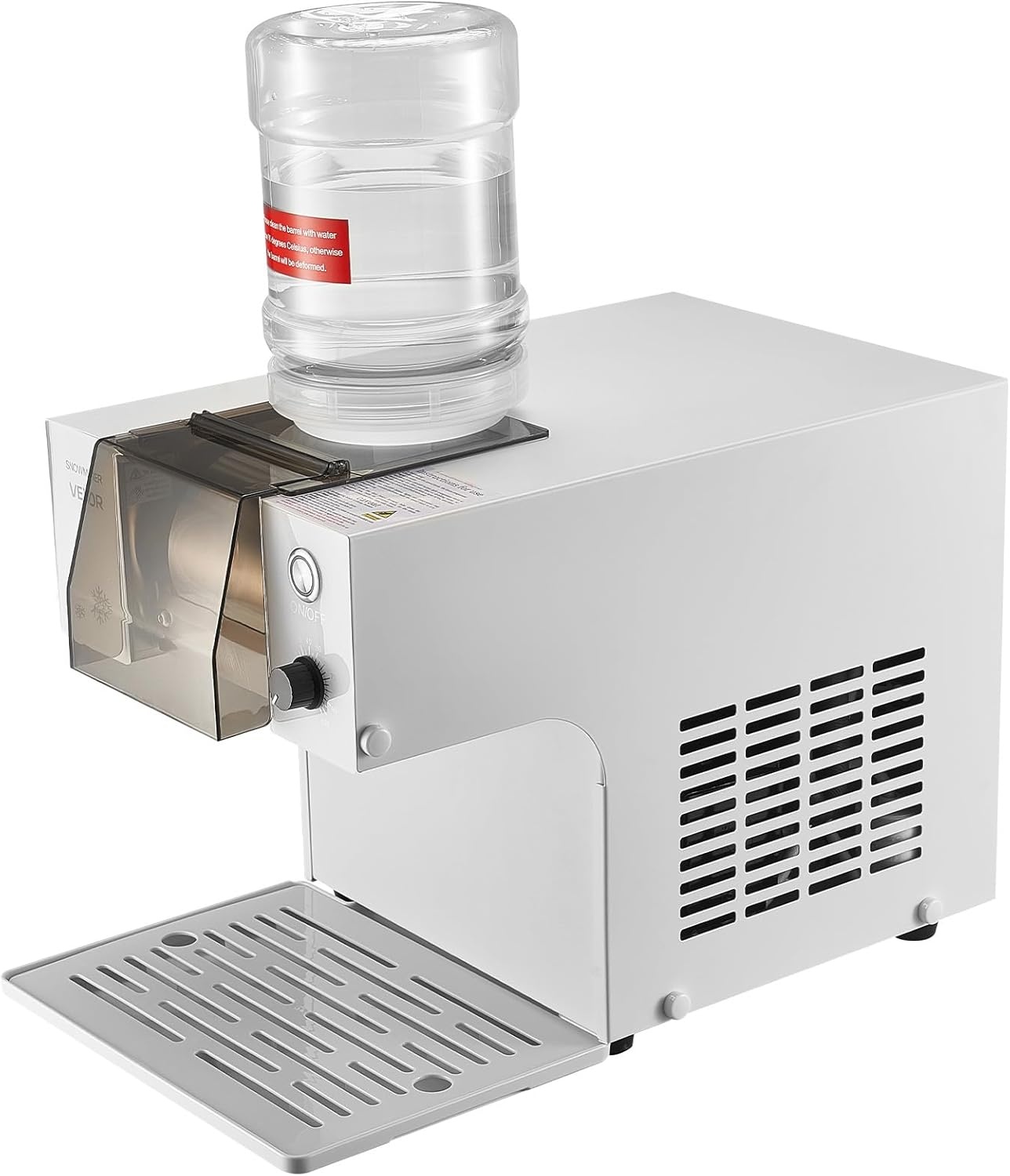 image:imageVEVOR Snowflake Ice Machine 132LBS24H Snowflake Ice Maker IceShaver Machine with Stainless Steel Blade Electric Snow Cone Maker with 048Gal Tank 90S Fast PreCooling for Home amp Small Gathering88LBS24H