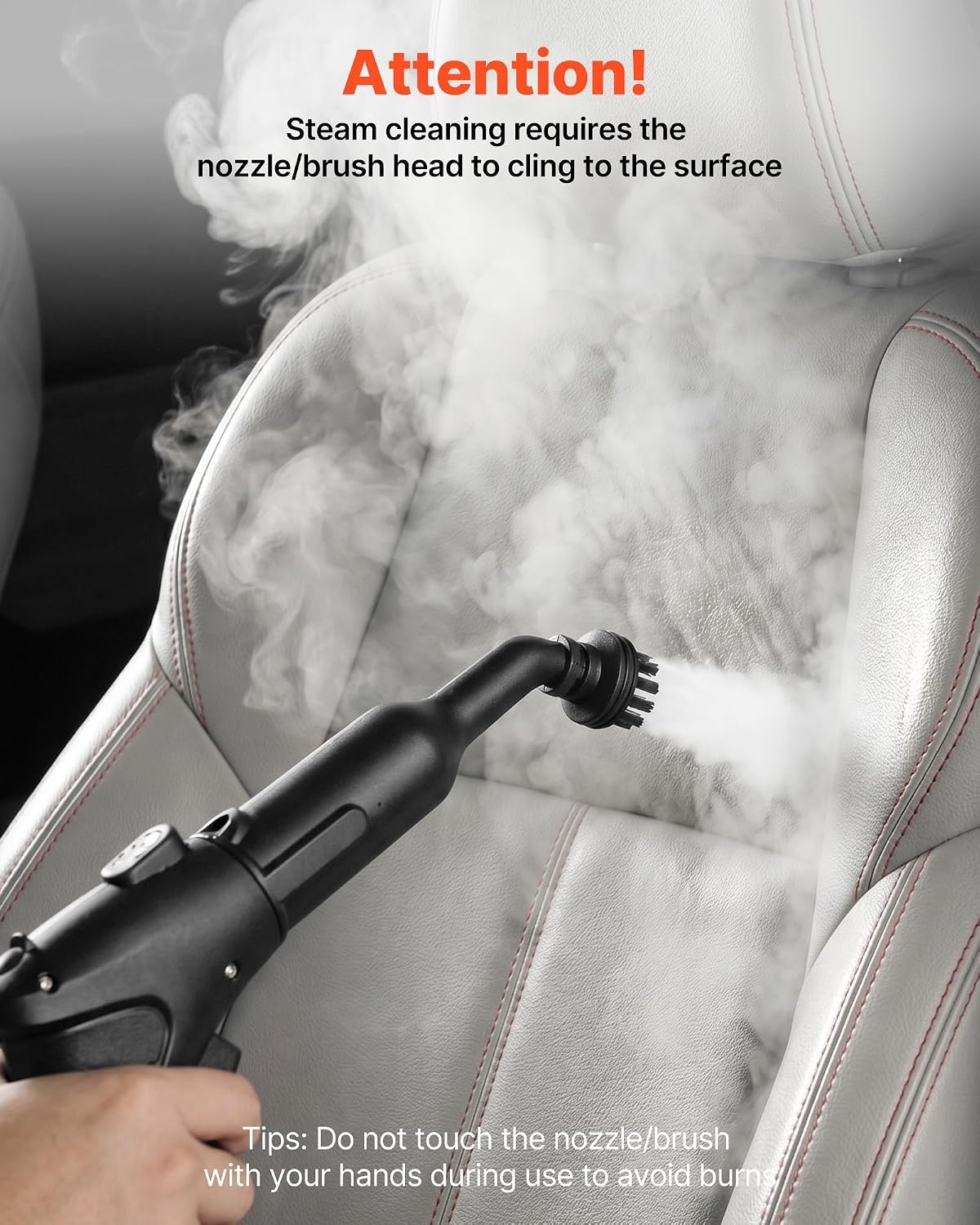 image:imageVEVOR Steam Cleaner 34 oz Tank Steamer for Cleaning with 20 Accessories Extended Power Cord and Hose Portable Handle Fast Heating Powerful Canister Steam Cleaner for Home Car Detailing Floors